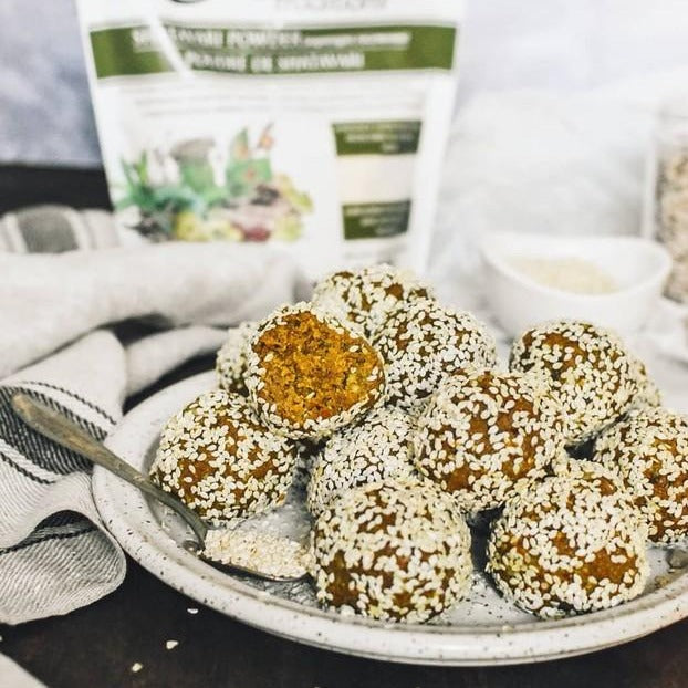 Organic Date & Sesame Energy Balls for Hormone Balance - Vegan, Gluten-Free Snack for Women's Wellness - Perfect for Post-Workout, Office Snacks & Healthy Desserts