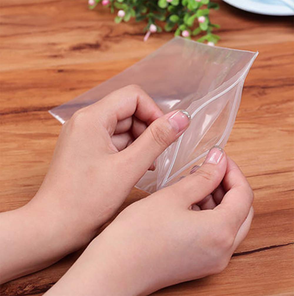 100-Pack Clear Resealable Tall Thin Zip Bags, 2.7