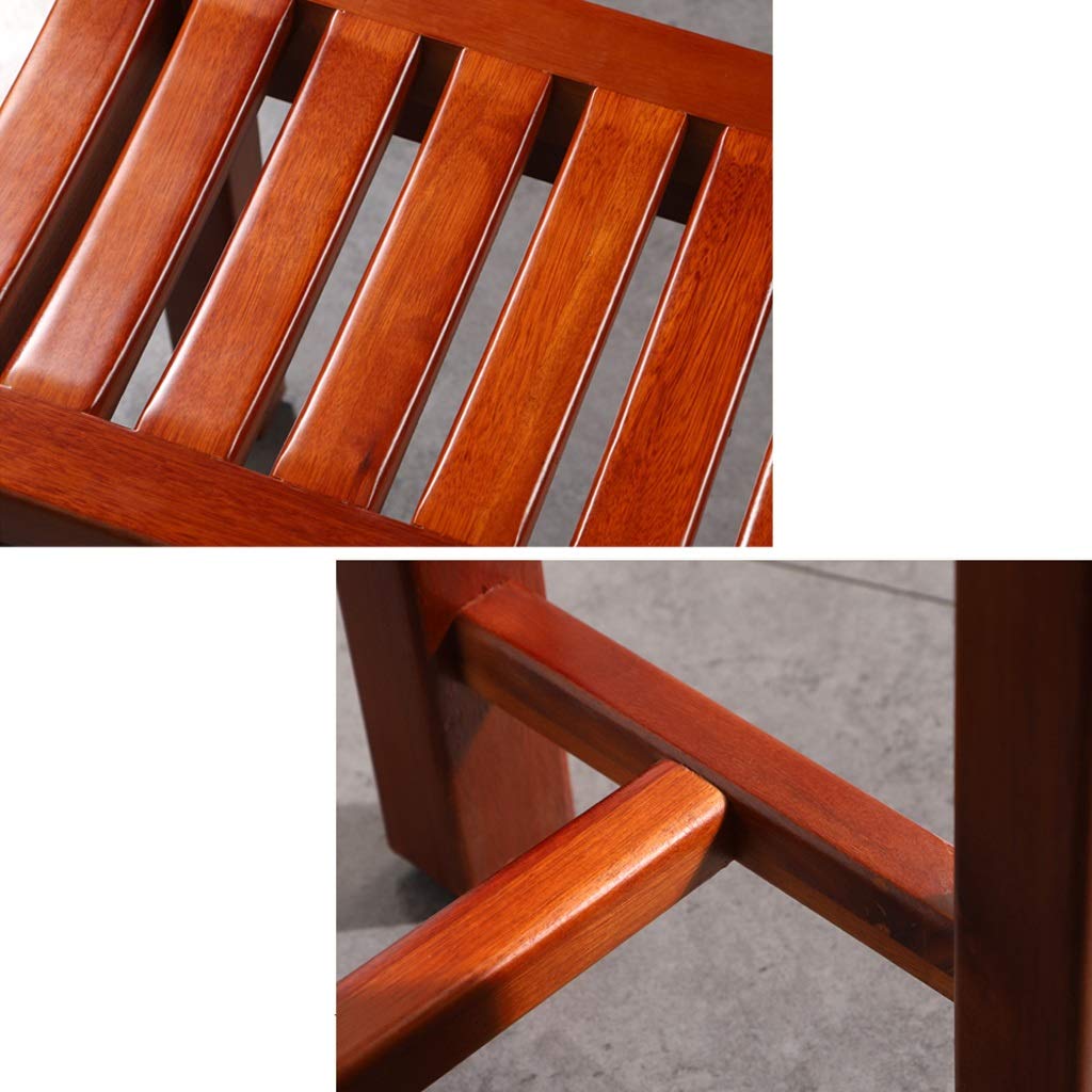 Waterproof Wooden Shower Stool - Anti-Slip Bathroom Bench with Curved Design for Elderly & Disabled - Heavy Duty Spa Chair Supports 250kg (42×28×34cm) - Perfect for Bathtub, Shower & Home Care Use