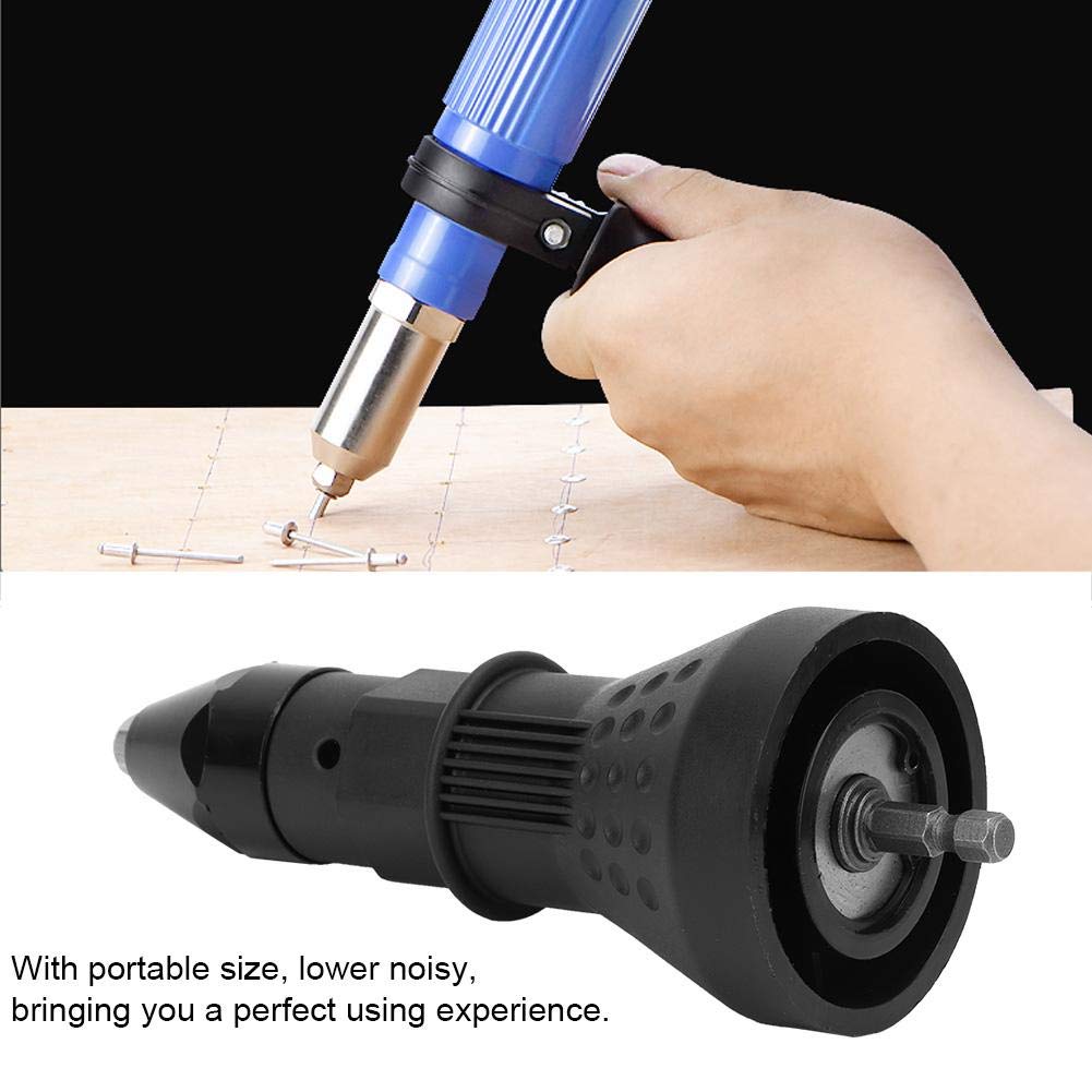 Rivet Nut Drill Adapter - Cordless Electric Riveting Nut Gun Tool for Carpenter & DIY Projects | Black | Perfect for Metalworking, Woodworking & Home Repairs