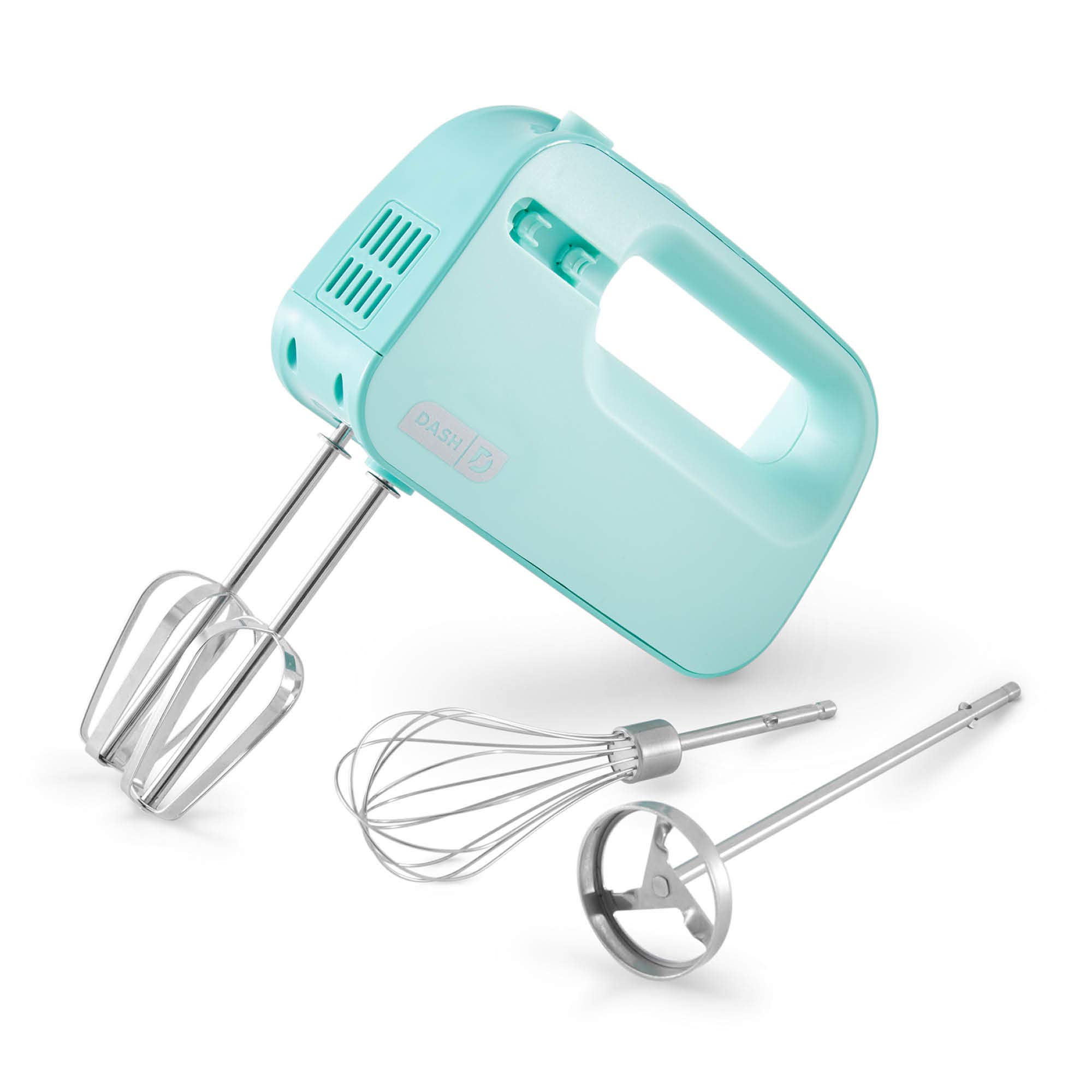 Dash SmartStore™ Deluxe 150-Watt Compact Electric Hand Mixer with Whisk & Milkshake Attachment - 3 Speed for Baking, Whipping, Mixing Cookies, Brownies, Cakes, Dough & More - Perfect for Home Kitchen, Baking Enthusiasts & Small Batch Cooking (Aqua)