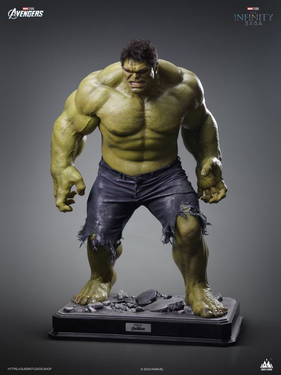 Queen Studio Licensed Hulk Collectible Figure - Official Marvel Avengers Merchandise for Display & Gifts