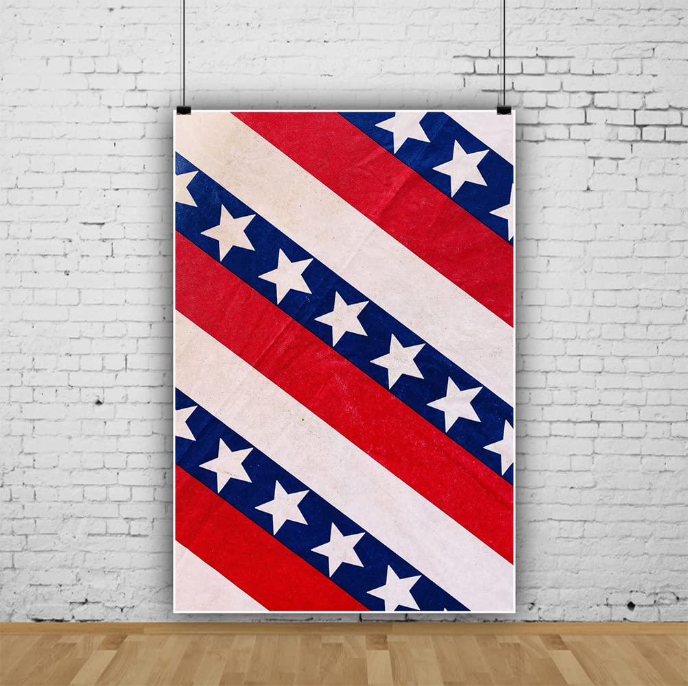 5x7ft American Flag Backdrop - Stars and Stripes Photography Background for Patriotic Events, National Flag Day, Portrait Studio, Party Decorations | Perfect for 4th of July, Veterans Day, and Patriotic Photo Shoots