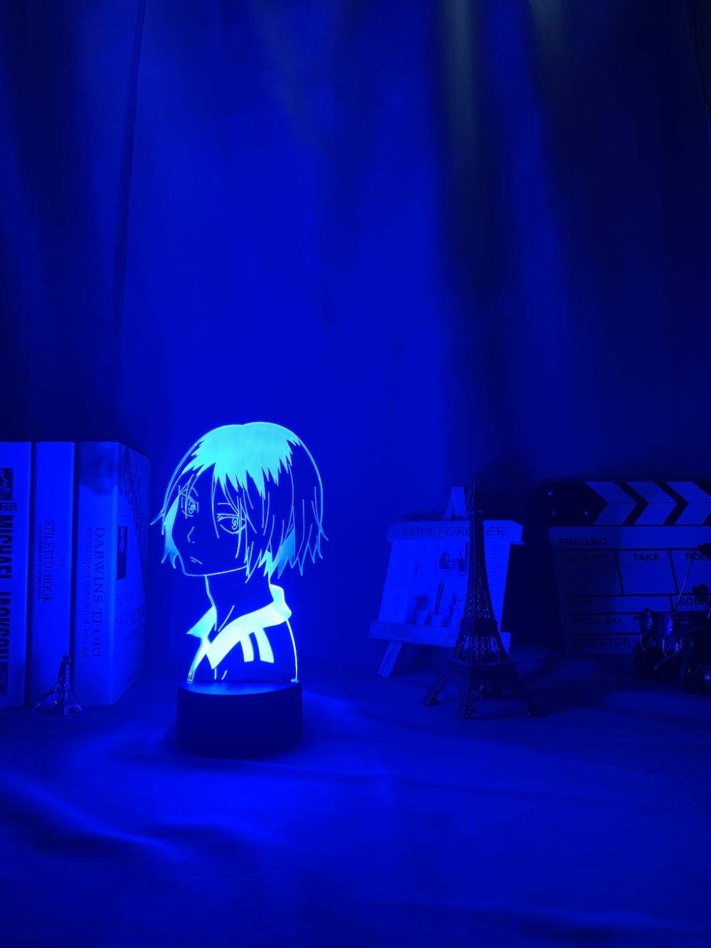 3D LED Night Light with Touch Switch - Optical Illusion Anime Lamp (Kozume Kenma Design) - Perfect for Kids Bedroom, Birthday Gift & Bedside Decor - Creates Soothing Ambiance for Nighttime Reading and Relaxation