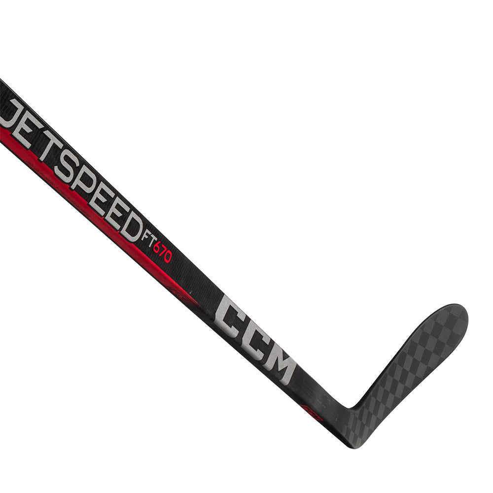 CCM Jetspeed FT670 Senior Ice Hockey Stick - Lightweight Carbon Fiber Hockey Stick for Men & Women - Perfect for Competitive Play & Training