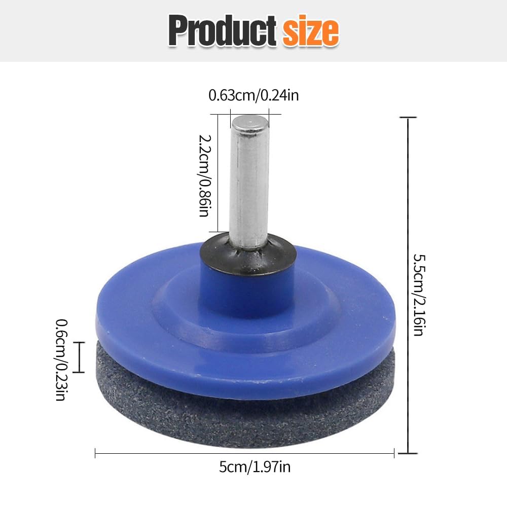 2024 Universal Lawn Mower Blade Sharpener Kit - Dull Blade Sharpener for Rotary Mowers, Wear-Resistant Drill Attachment Compatible with Any Power Hand Drill (4-Piece Blue Set) - Perfect for DIY Lawn Care & Garden Maintenance