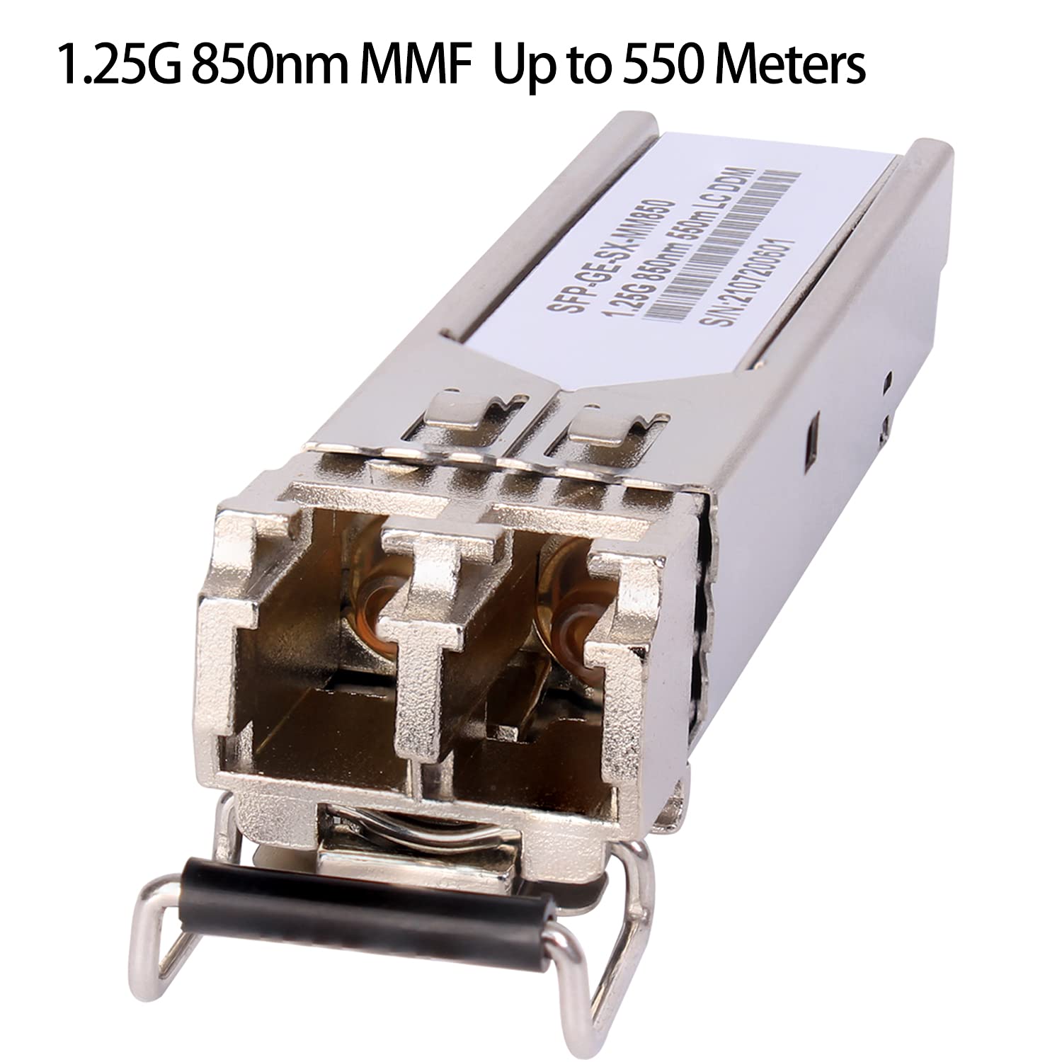 10Pack 1.25G 850nm Multimode SFP LC Transceiver Fiber Module - 550m 1000Base-SX LC MMF Compatible with Cisco GLC-SX-MMD, Fortinet, Ubiquiti UF-MM-1G, Mikrotik S-85DLC05D, Meraki MA-SFP-1GB-SX - Ideal for Data Centers, Enterprise Networks & High-Speed Fiber Optic Connections