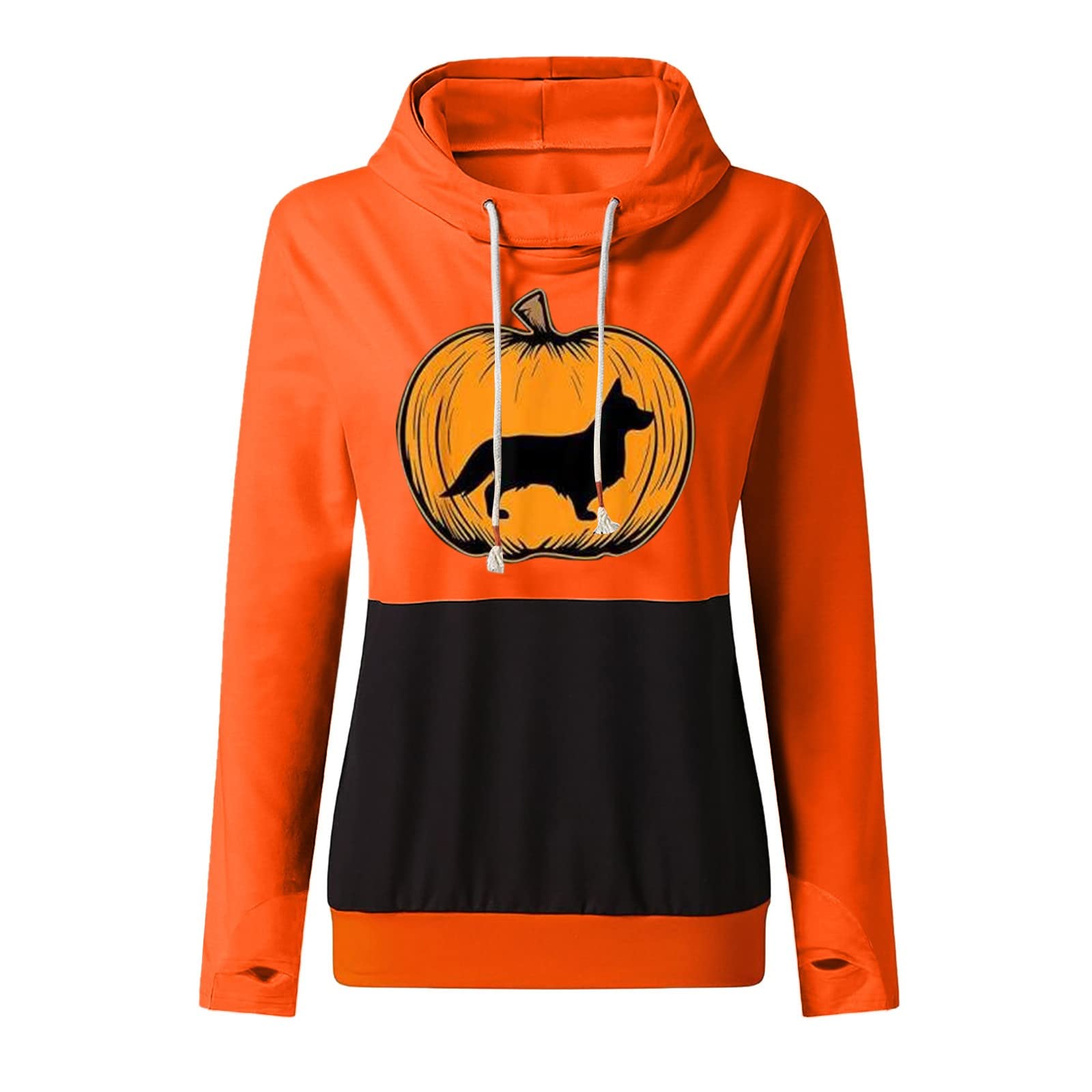 Funny Halloween Tunic Shirts for Women - Long Sleeve Casual Printed Sweatshirt with Everyday Wear Comfort | Perfect for Halloween Parties, Office Casual Fridays & Autumn Layering