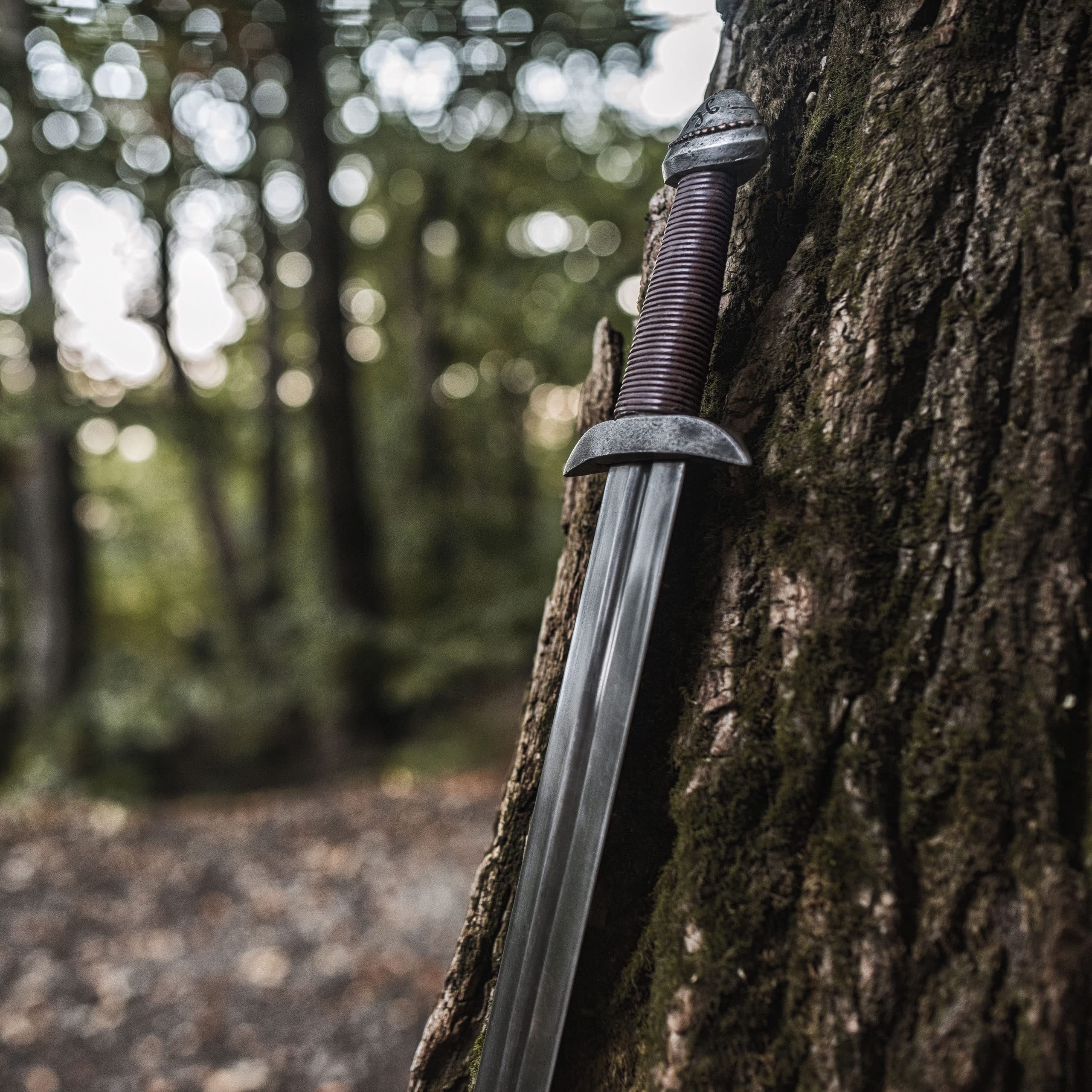 Authentic Norse Tradesman Spring Steel Viking Sword - Handcrafted Carbon Steel Viking Replica for LARP, Cosplay & Historical Reenactment