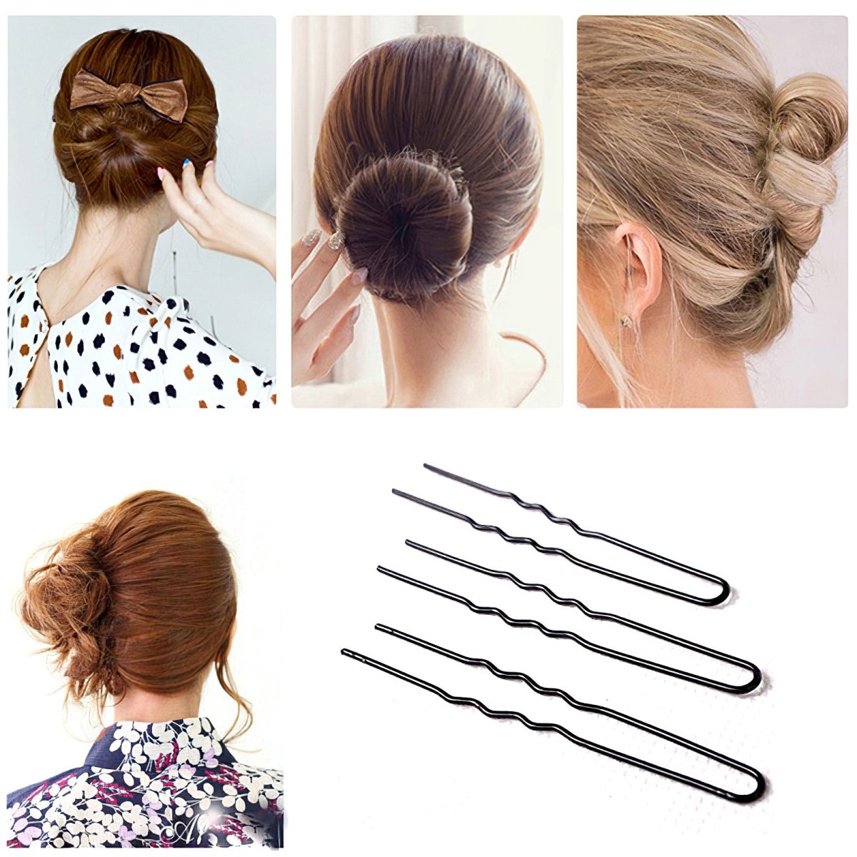 U Shape Hairpins for Women - Strong Hold Hair Clips for Updos, Buns & Ponytails - Perfect for Weddings, Parties & Everyday Styling