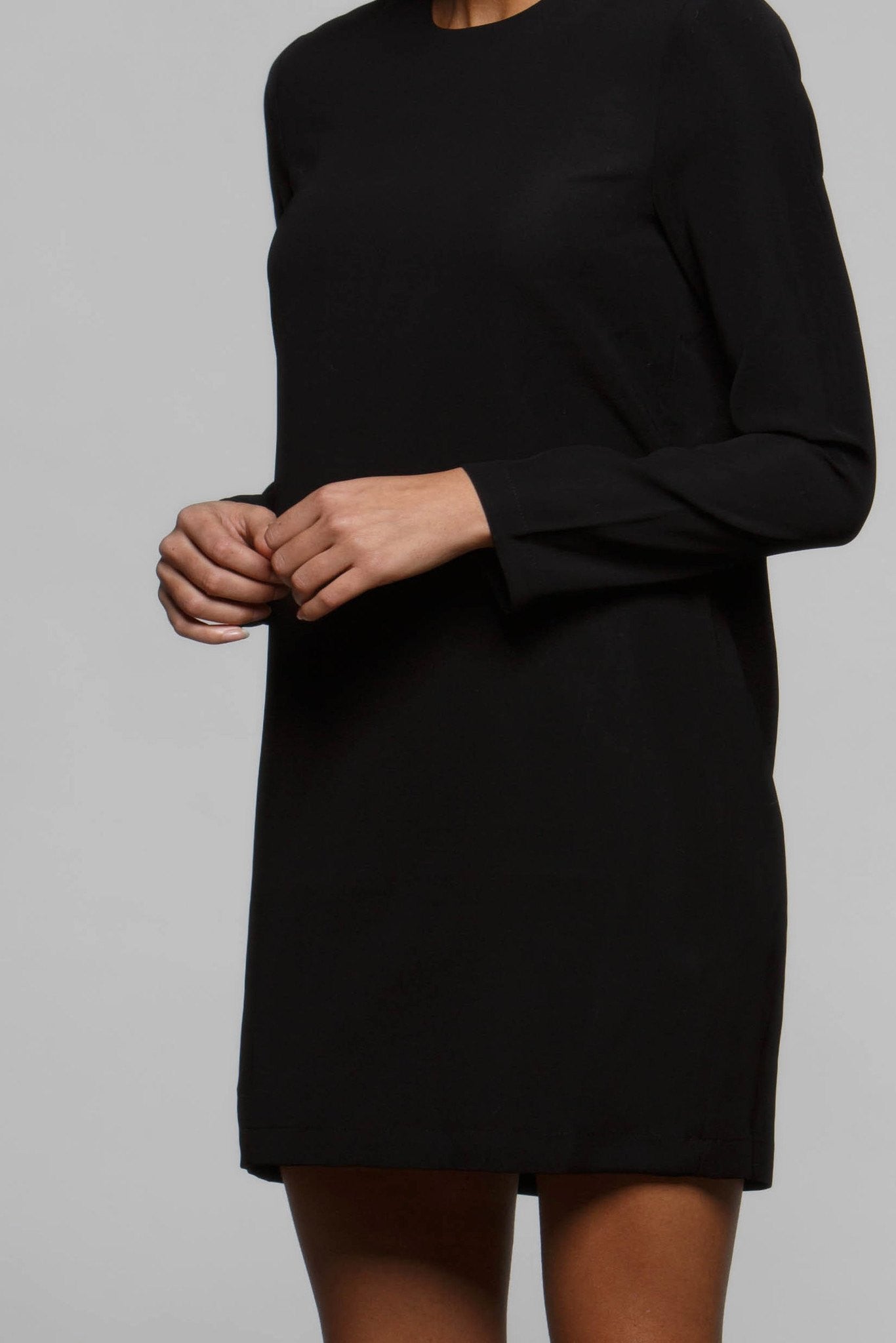 Elegant Audrey Long Sleeve Dress for Women | Flowy Midi Dress with Ruffles | Perfect for Office, Date Night & Special Occasions