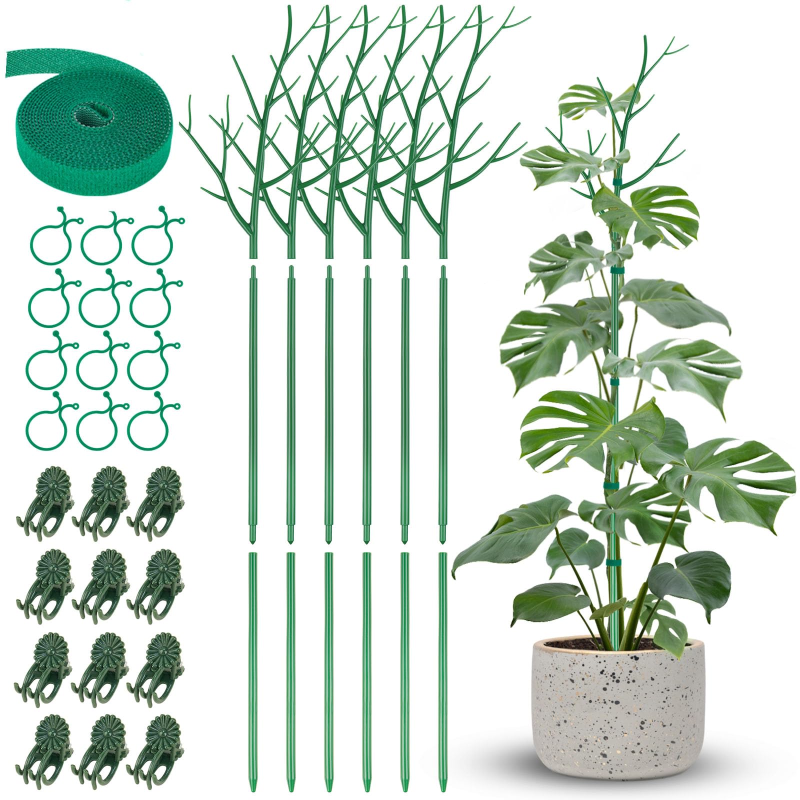NiHome 6-Pack Heavy Duty Plant Support Stakes - 39.5