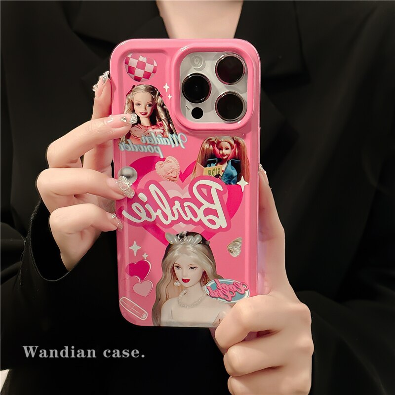 Barbie Princess Doll iPhone 14 Pro Max Case - Fashion Women's Phone Cover for iPhone XR/11 - Hard Shell with Silicone Protective Holder - Perfect for Daily Use, Travel & Gift Giving