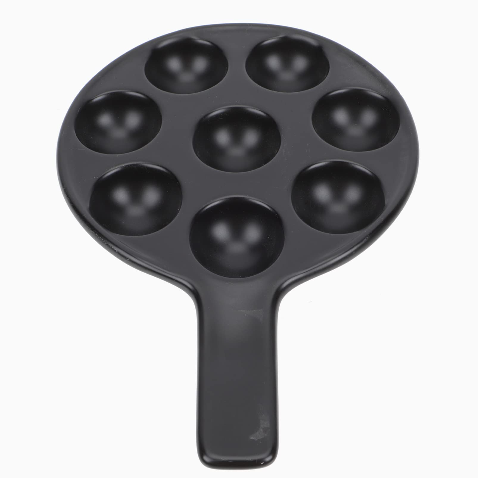 Cabilock 8-Hole Black Ceramic Escargot Plate - Premium Snail Baking Dish for Cooking, Baking & Serving - Perfect for French Cuisine, Dinner Parties & Gourmet Appetizers