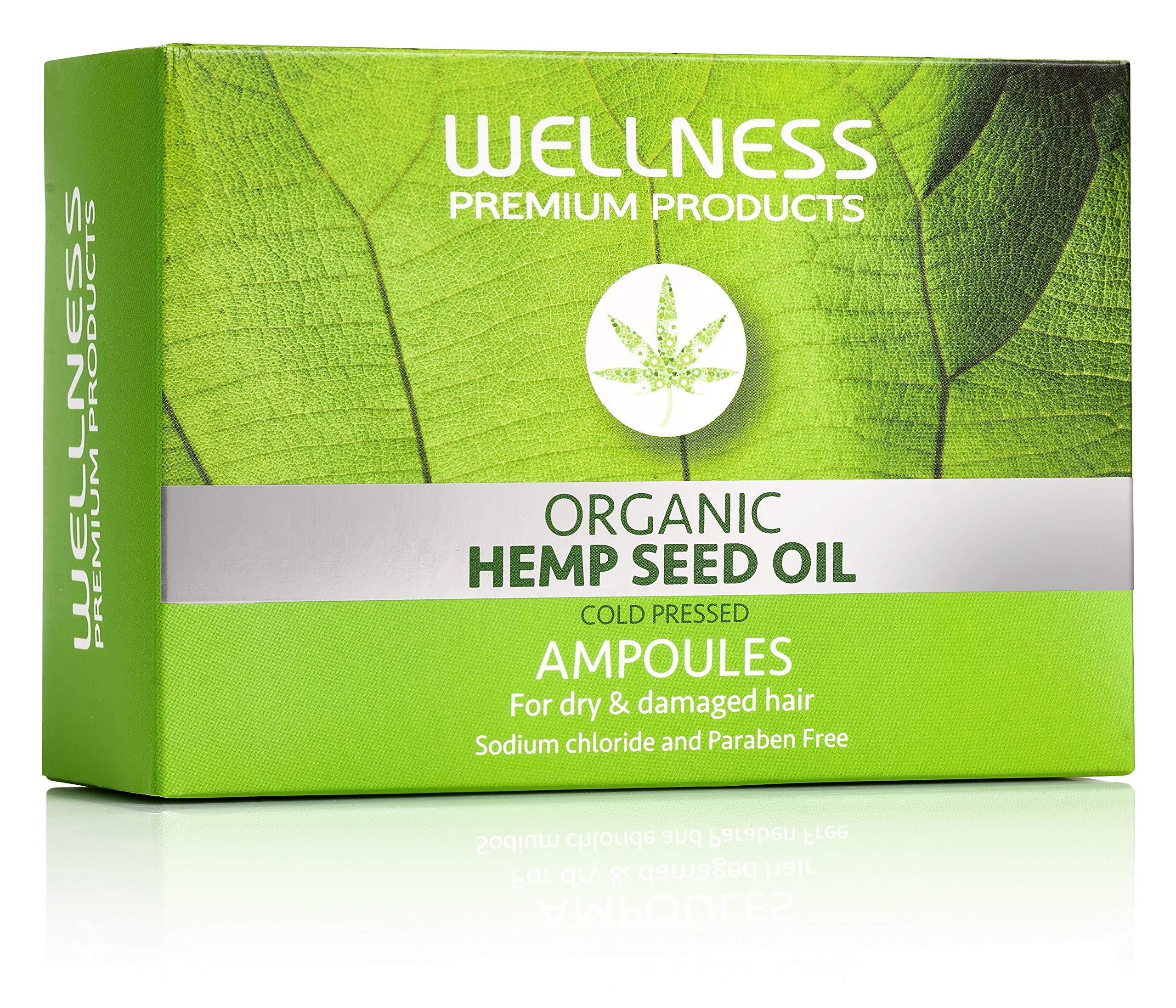 Premium Hemp Oil Hair Repair Ampoules for Dry & Damaged Hair - 10ml x 10 Pack | Deep Conditioning Treatment for Split Ends & Frizz | Perfect for Salon-Quality Hair Care at Home
