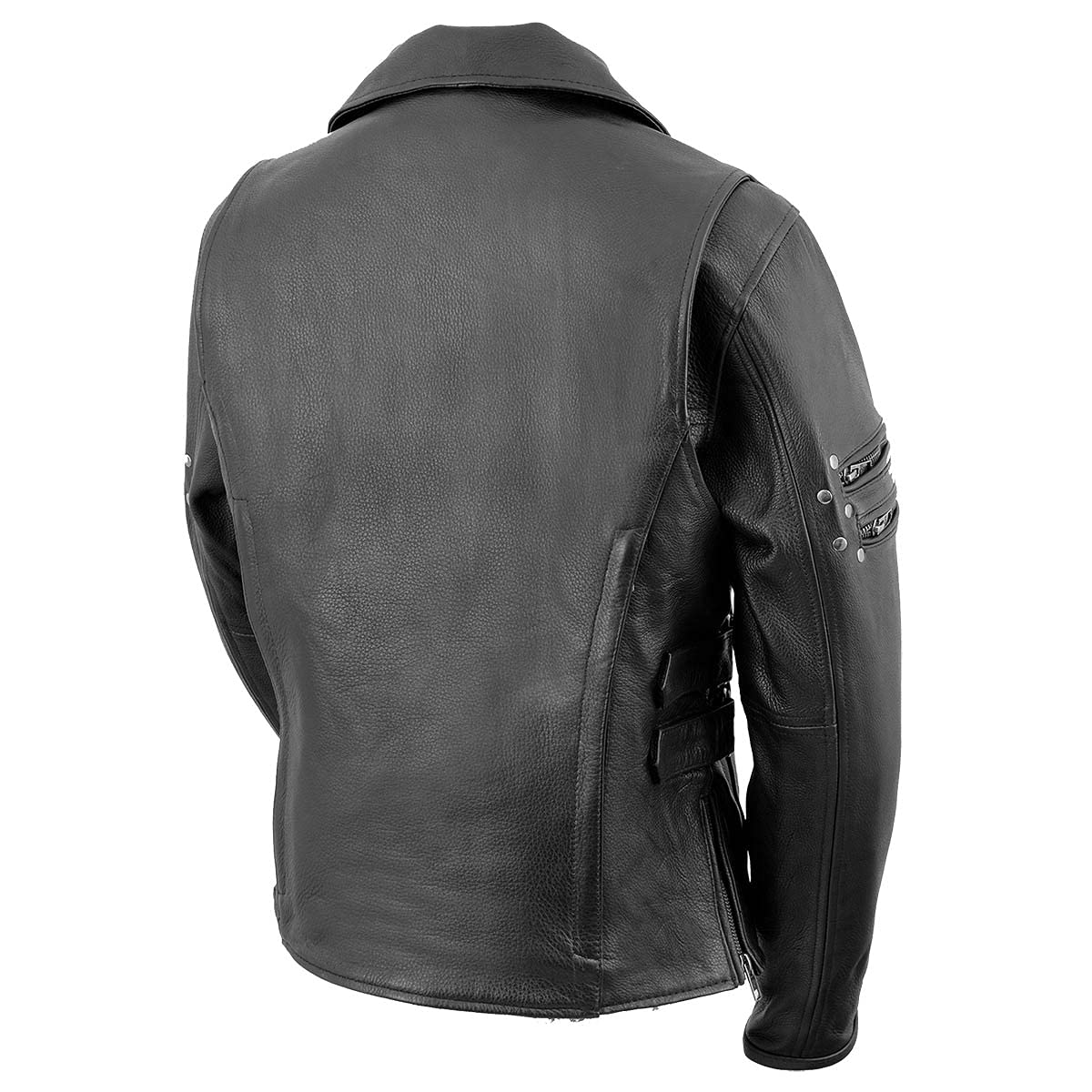 Milwaukee Leather MLL2585 Women's Black Premium Motorcycle Jacket - Genuine Leather Biker Jacket with Rivets for Riding, Commuting & Outdoor Adventures