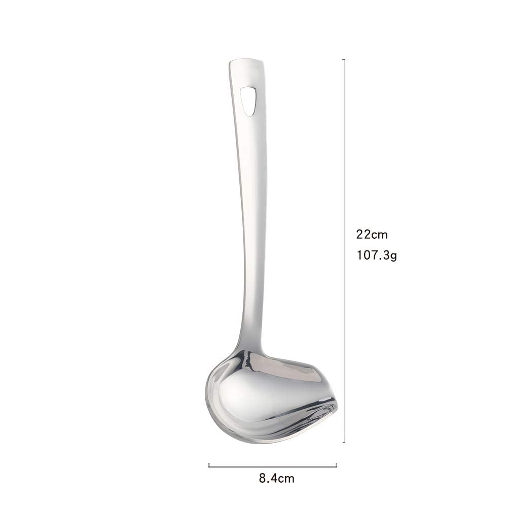 Premium Stainless Steel Sauce Ladle with Spout - 8.67