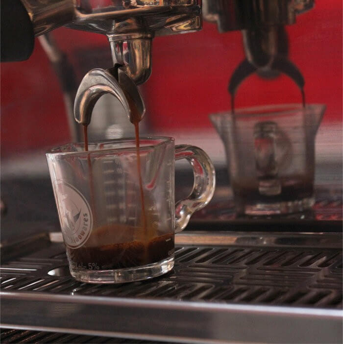 Rhinowares Coffee Shot Glass with Double Spout - Perfect for Espresso Tasting, Latte Art & Home Barista Use