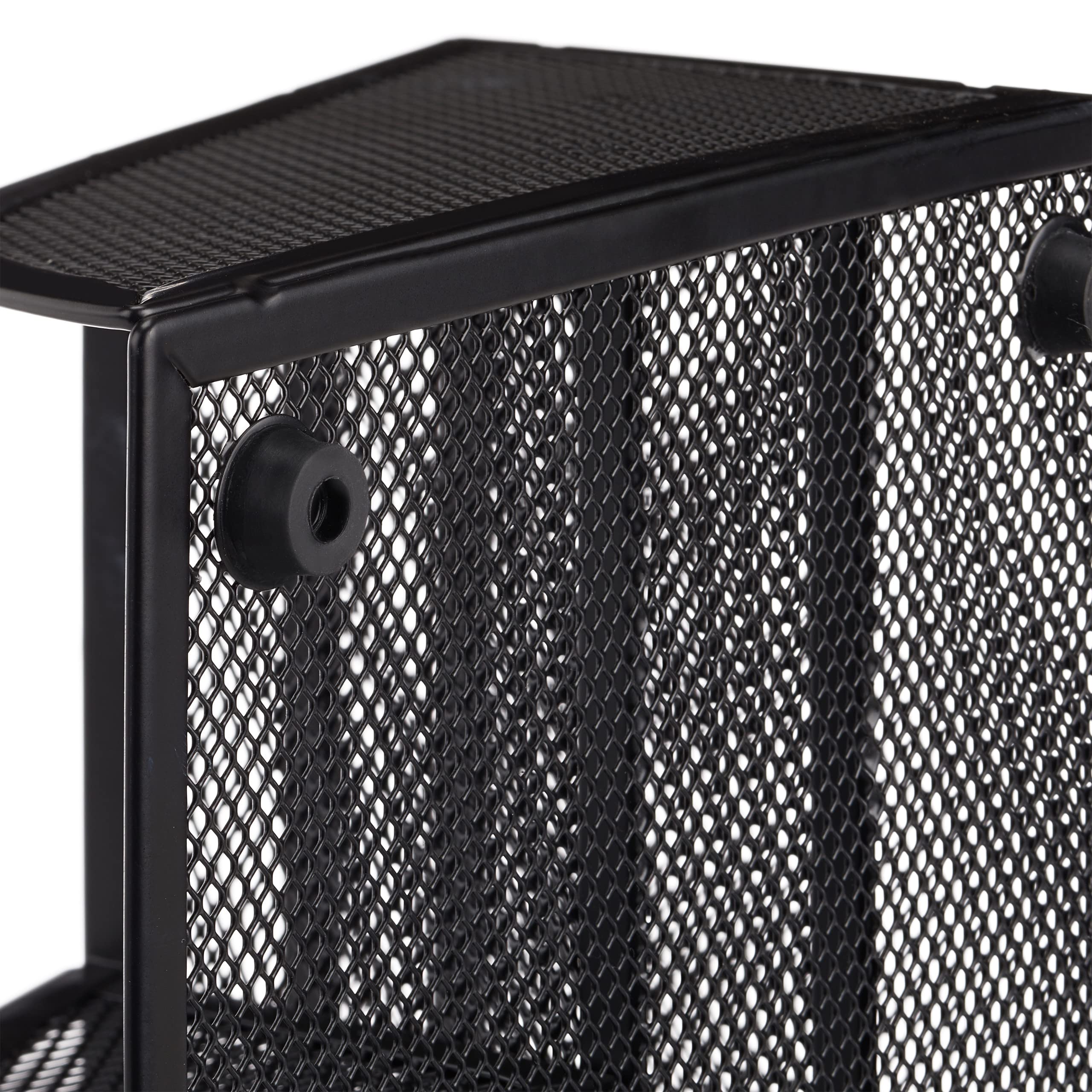 Relaxdays Metal Black Desk Organizer, 18 x 25.5 x 10.5 cm - Perfect for Office, Home & School Workspace Organization