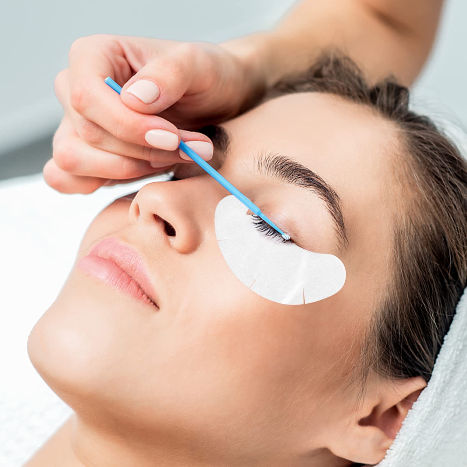 Arqumi 100 Pairs Eyelash Extension Pads - Breathable Under Eye Gel Collagen Patches for Lash Extensions & Eye Care | Lint-Free, Individually Wrapped | Perfect for Salon Professionals & At-Home Lash Treatments