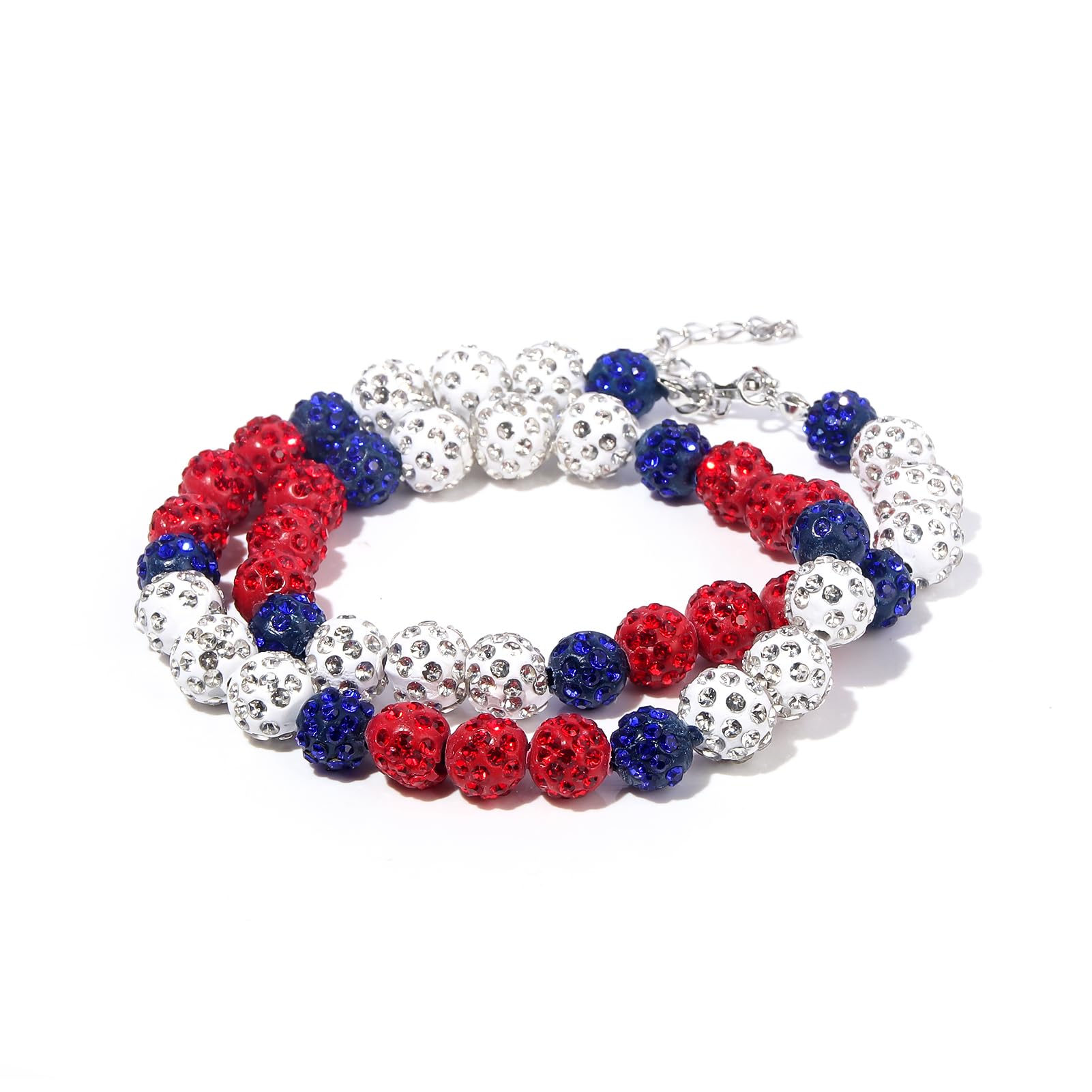 Sparkling Rhinestone Baseball Bead Necklace - Bling Ice Collection Baseball Chain Jewelry for Women & Men - Perfect Gift for Baseball Fans, Sports Lovers - Great for Games, Parties & Everyday Wear