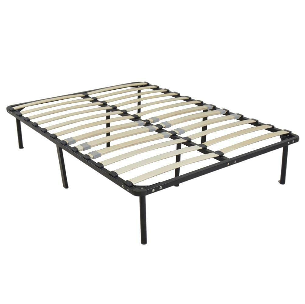 Full Size Wood & Metal Platform Bed Frame with Headboard - Sturdy Mattress Foundation for Bedroom, Twin/Full/King Size - Perfect for Master Bedrooms, Guest Rooms & Dormitories