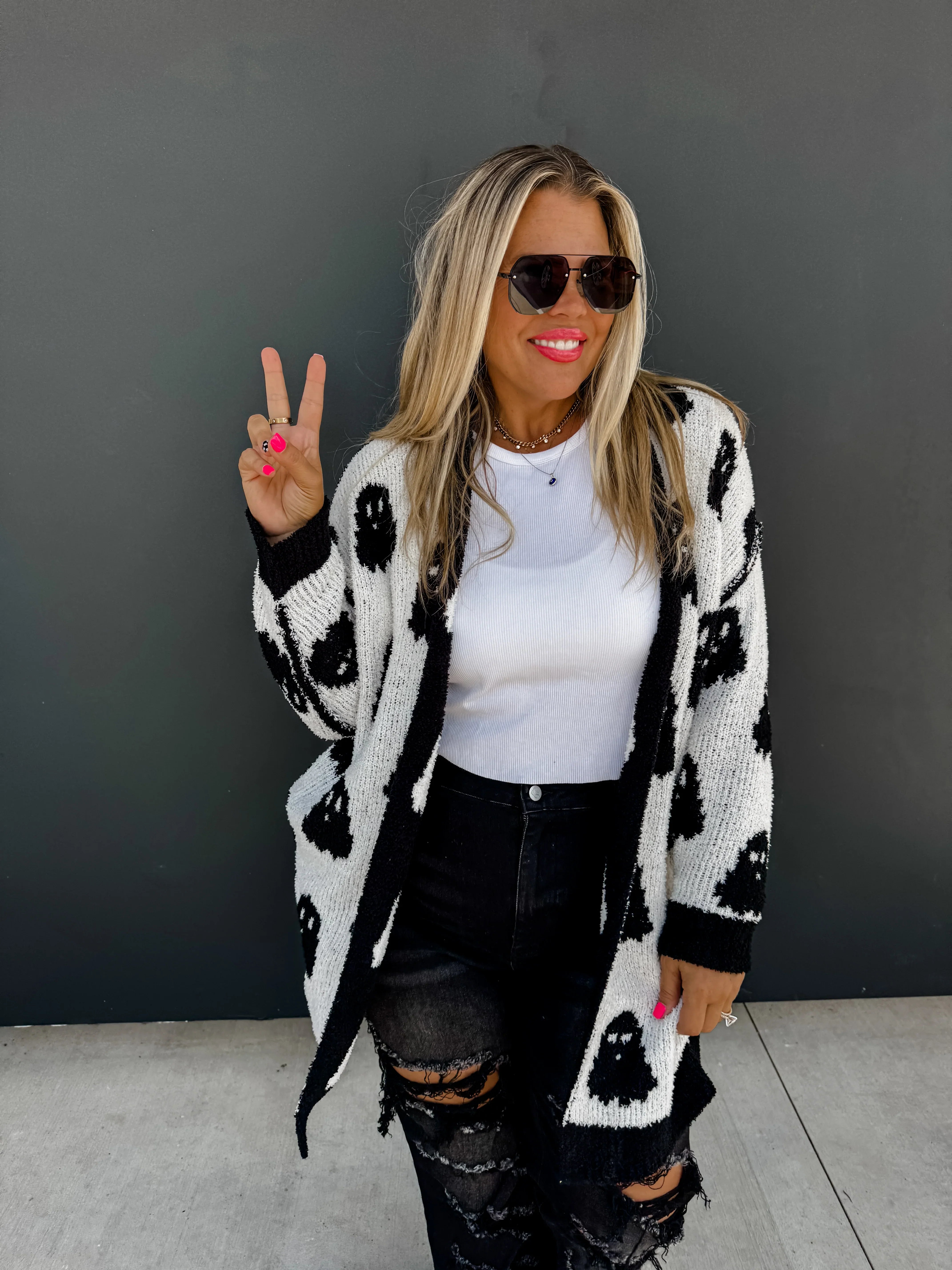 Ghost Reversible Cloud Cardigan - Soft & Stylish Unisex Sweater for Fall & Winter | Cozy Loungewear, Layering Essential, Casual Outfits