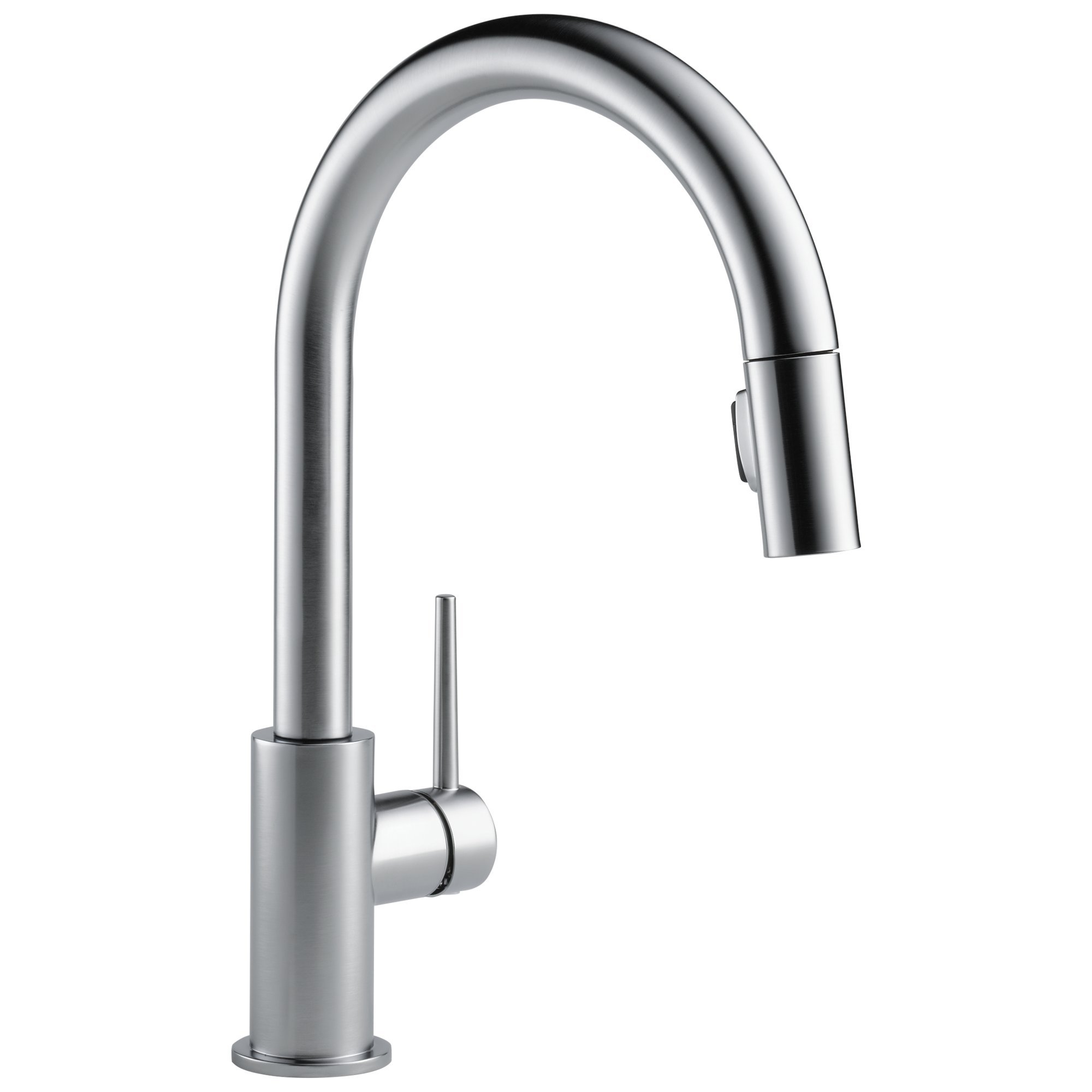 Delta Faucet Trinsic Brushed Nickel Kitchen Faucet with Pull Down Sprayer - Magnetic Docking Spray Head, Arctic Stainless (Model 9159-AR-DST) | Perfect for Modern Kitchens, Easy Installation & High-Arc Design for Deep Sinks