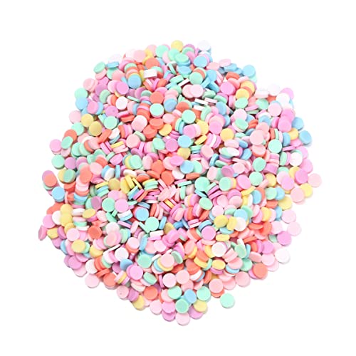 EXCLUZO 100g Round Clay Slices - Colorful Nail Art Sequins, Polymer Clay Charms & Resin Filler for DIY Crafts, Phone Case Decor, Manicure, Scrapbooking - Perfect for Nail Art, Jewelry Making, and Home Decor Projects