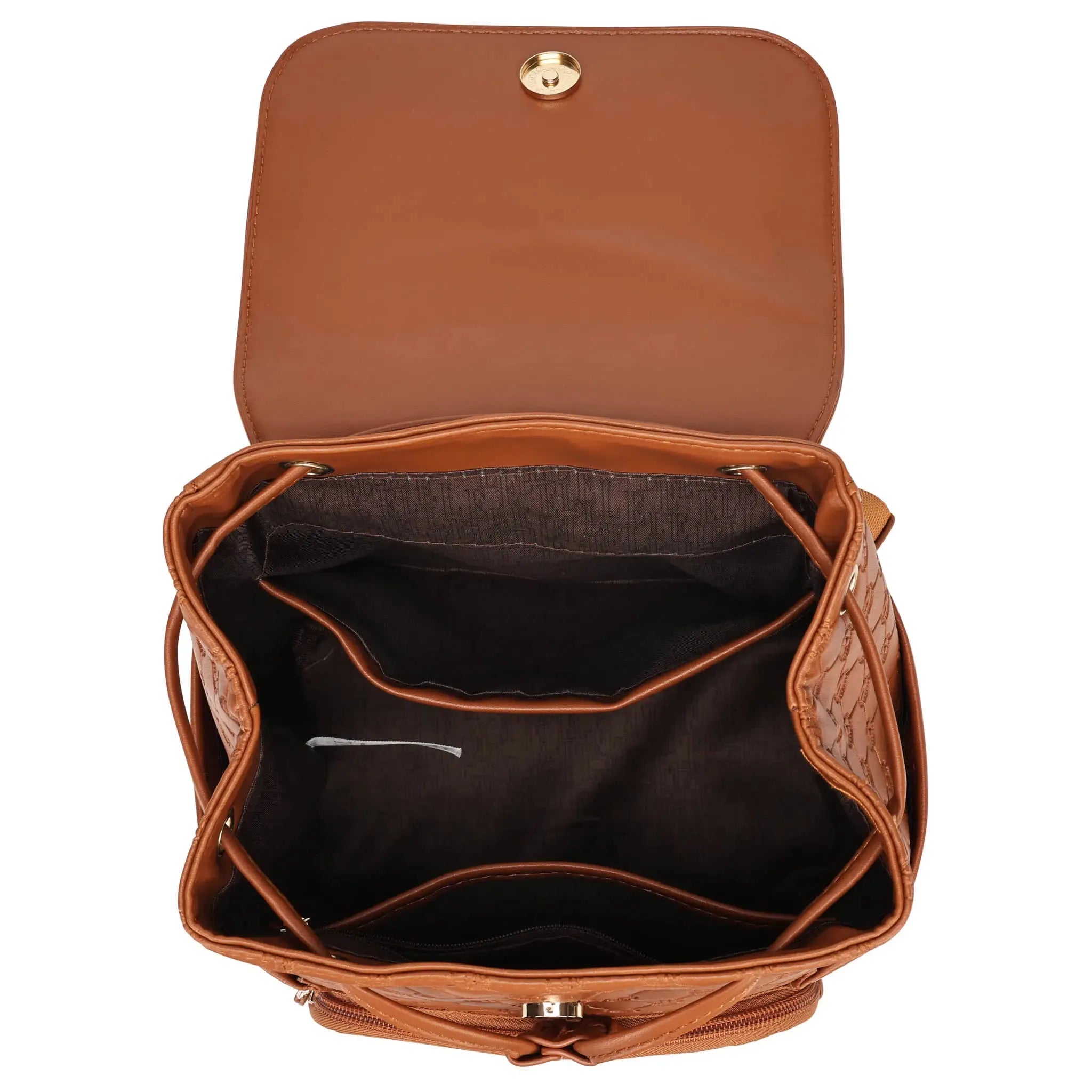 10L Vegan Leather Monogram Mini Backpack for Women - Stylish Waterproof Travel Daypack, Perfect for Hiking, Shopping & College Campus Use