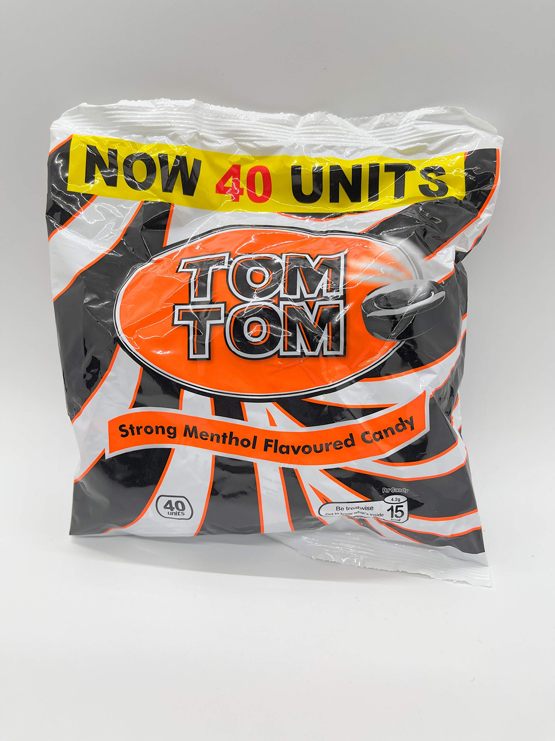 Tom Tom Nigerian Strong Menthol Candy - 40 Pieces - Refreshing Breath Mints for Travel, Work & After Meals