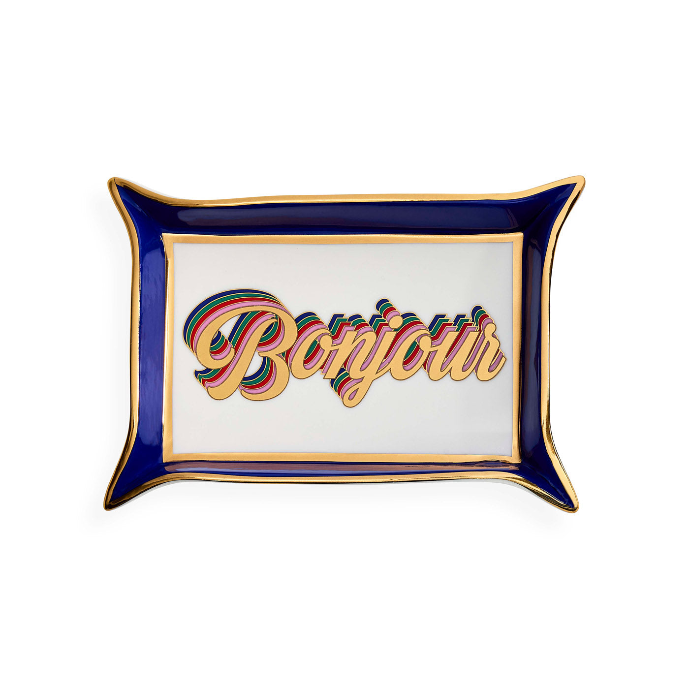 Bonjour Valet Tray - Premium Leather Catchall Organizer for Keys, Wallet & Jewelry - Perfect for Entryway, Dresser & Nightstand Decor