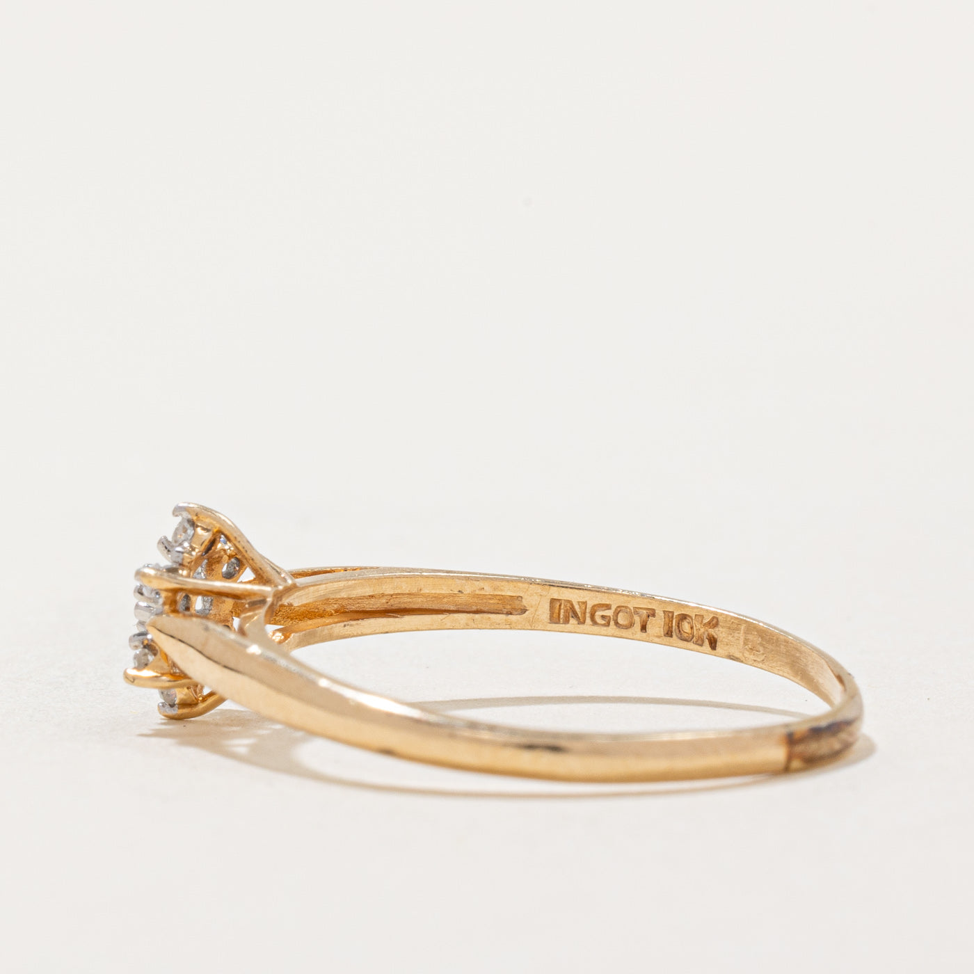 0.04ctw Diamond Cluster Ring - Size 8 | Elegant Wedding Band, Anniversary Gift & Everyday Jewelry for Women