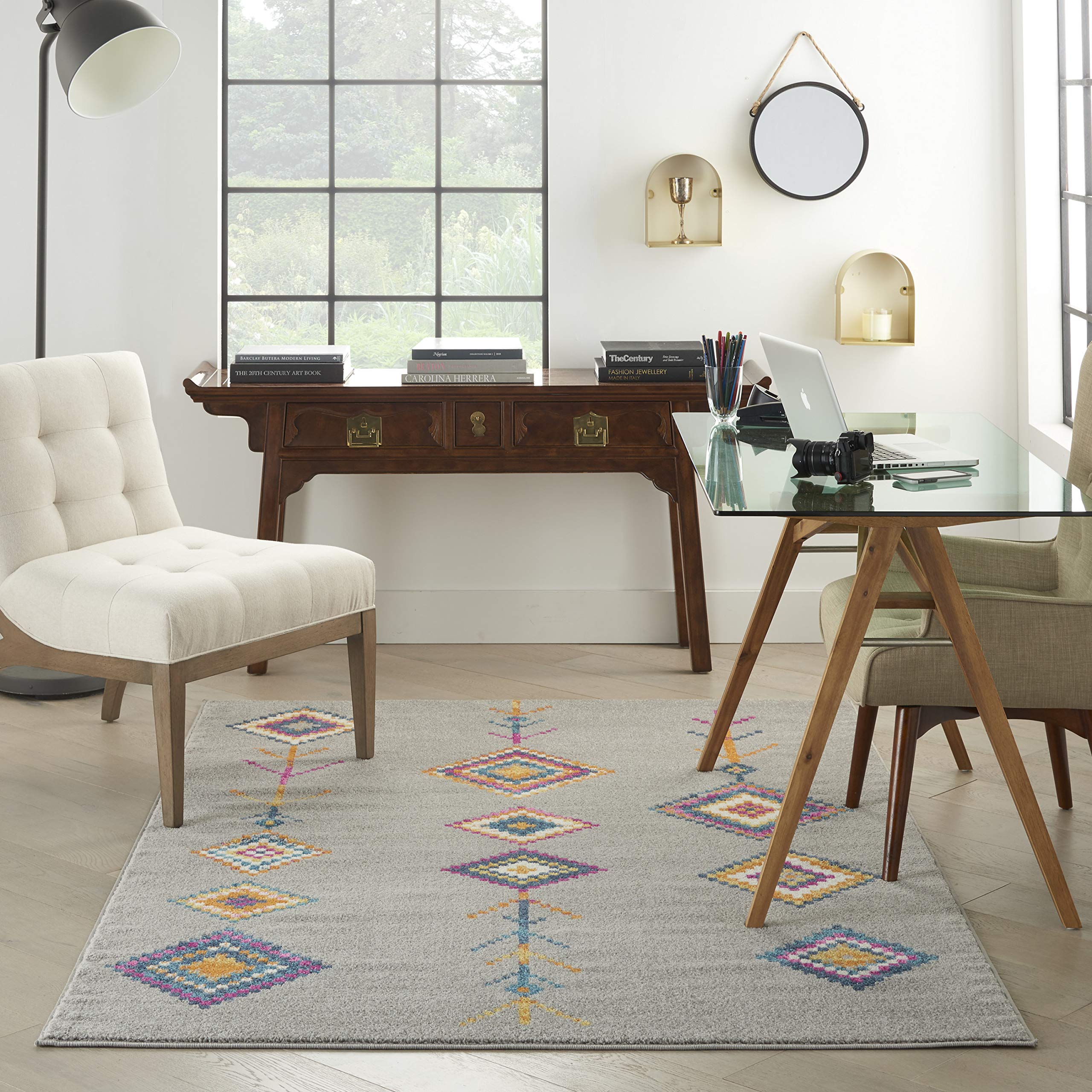 Nourison Passion Bohemian Grey/Multi 2'2