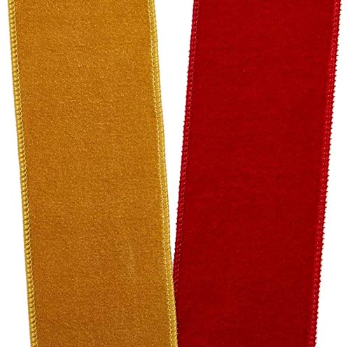 Premium Red Velvet Wired Ribbon 2.5