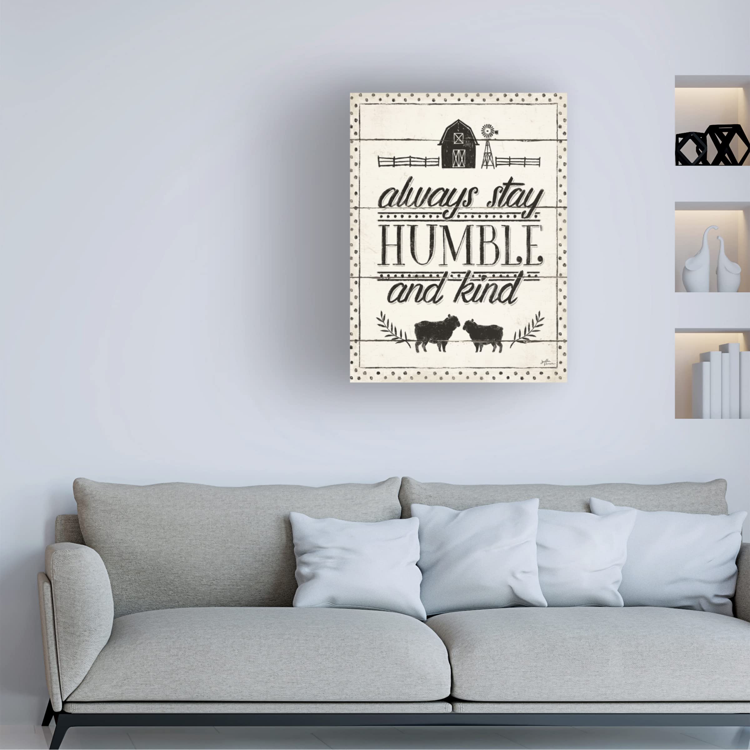 Trademark Fine Art 'Country Thoughts IV' Canvas Wall Art by Janelle Penner - Farmhouse Decor for Living Room, Bedroom & Office