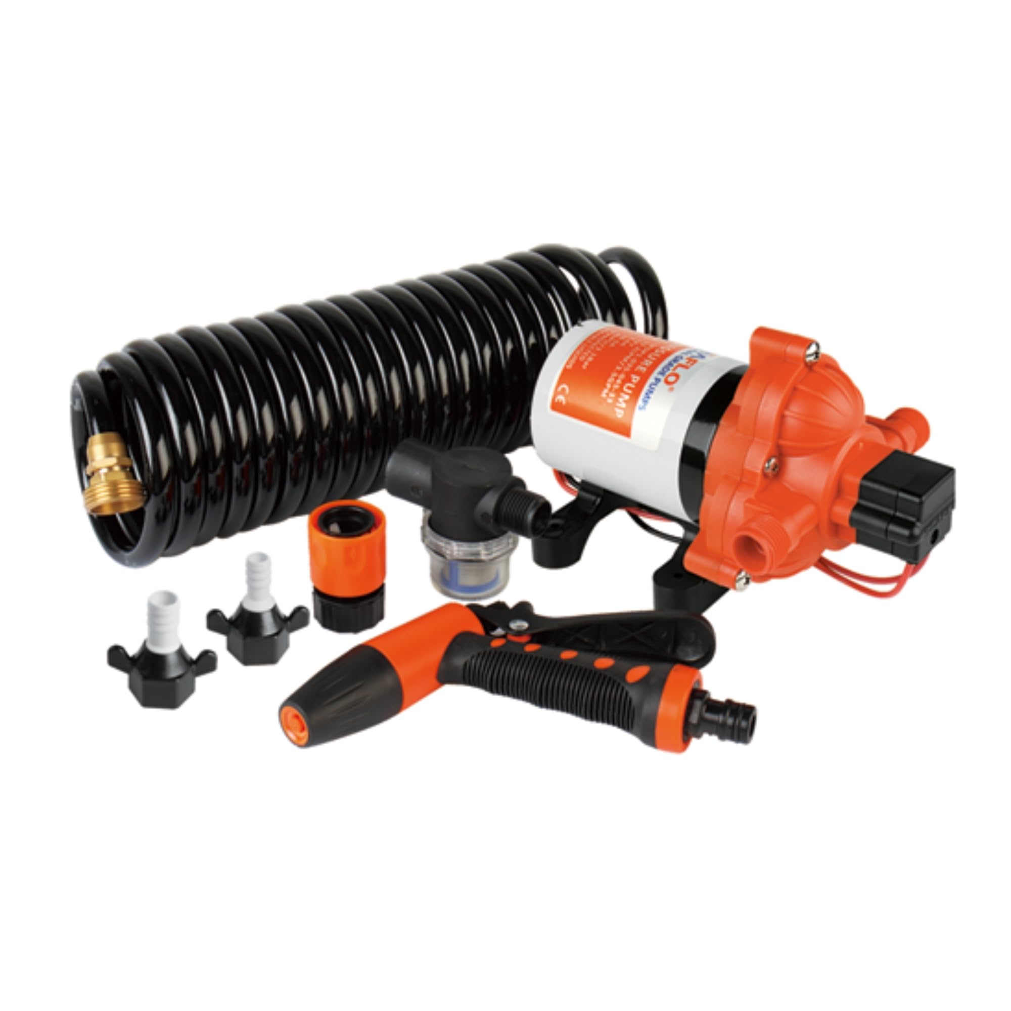 SEAFLO 33 Series Heavy Duty 12V DC Washdown Deck Wash Pump Kit - 3.0 GPM, 70 PSI with Pressure Switch for RV, Boat, Marine & Yacht | Freshwater & Saltwater Applications | Perfect for Deck Cleaning, Bilge Pumping & Water Transfer | 4-Year Warranty