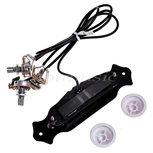 6-Piece Prewired Acoustic Guitar Pickup Set with Volume & Tone Knobs - Premium Soundhole Pickups for Acoustic Guitars - Perfect for Live Performances, Recording Studios & Home Practice
