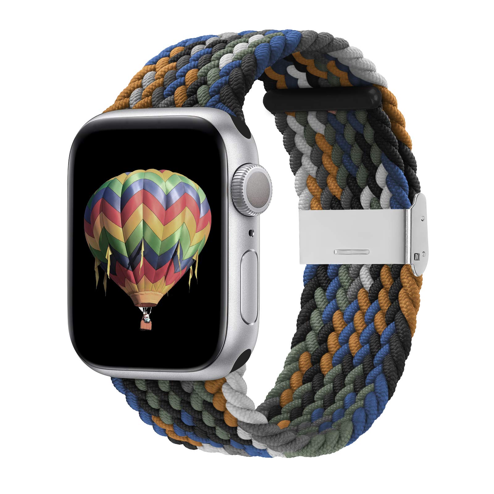 Bagoplus Compatible Braided Solo Loop Stretch Band for Apple Watch Series 8/7/6/5/4/SE/3/2/1/Ultra - Adjustable Elastic Sport Strap for Women & Men (38mm/40mm/41mm/42mm/44mm/45mm/49mm) - Perfect for Workouts, Running & Everyday Wear