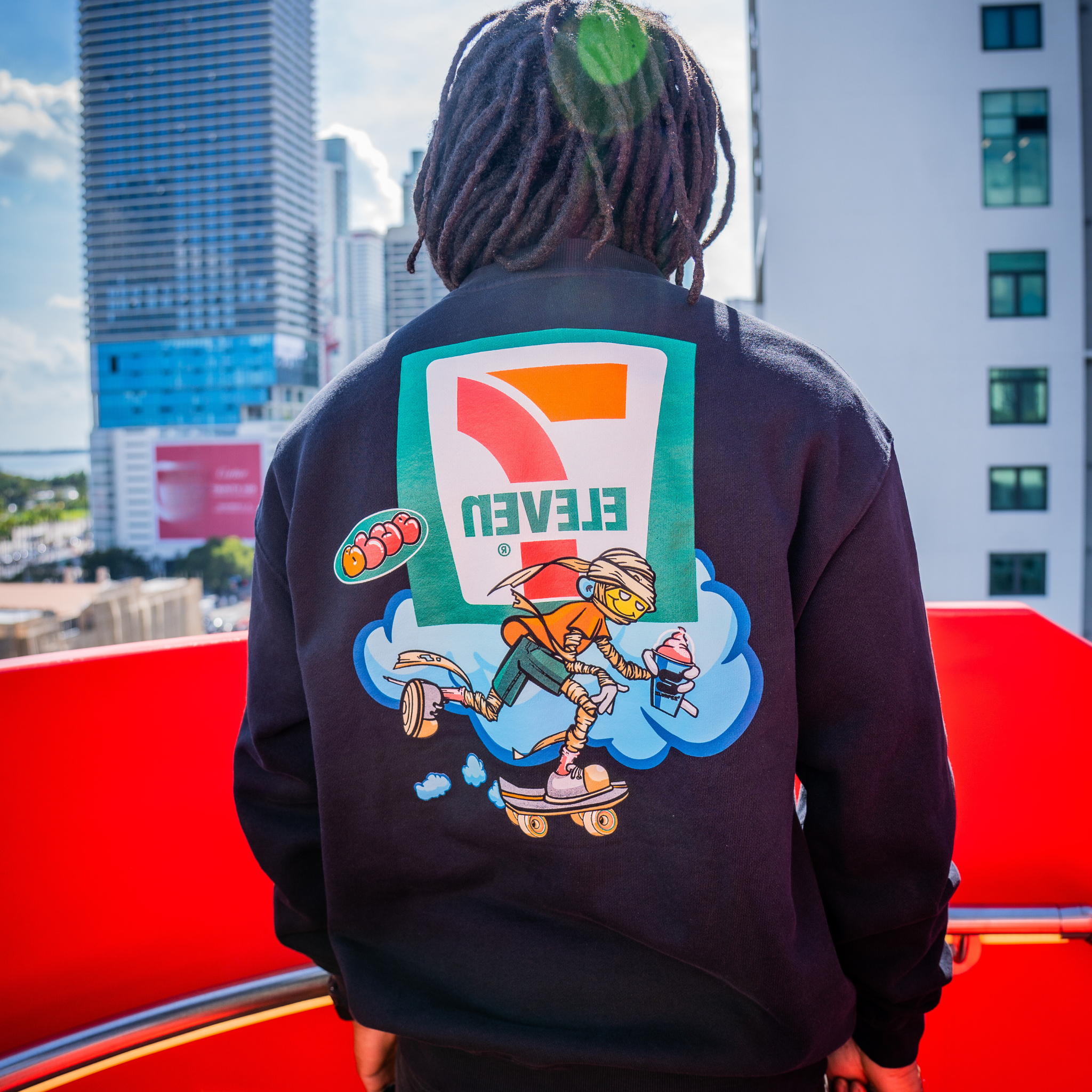 7 Eleven® x Blue the Great Mummy Crewneck Sweatshirt - Limited Edition Streetwear Hoodie for Men & Women | Perfect for Casual Wear, Halloween Costumes & Urban Fashion