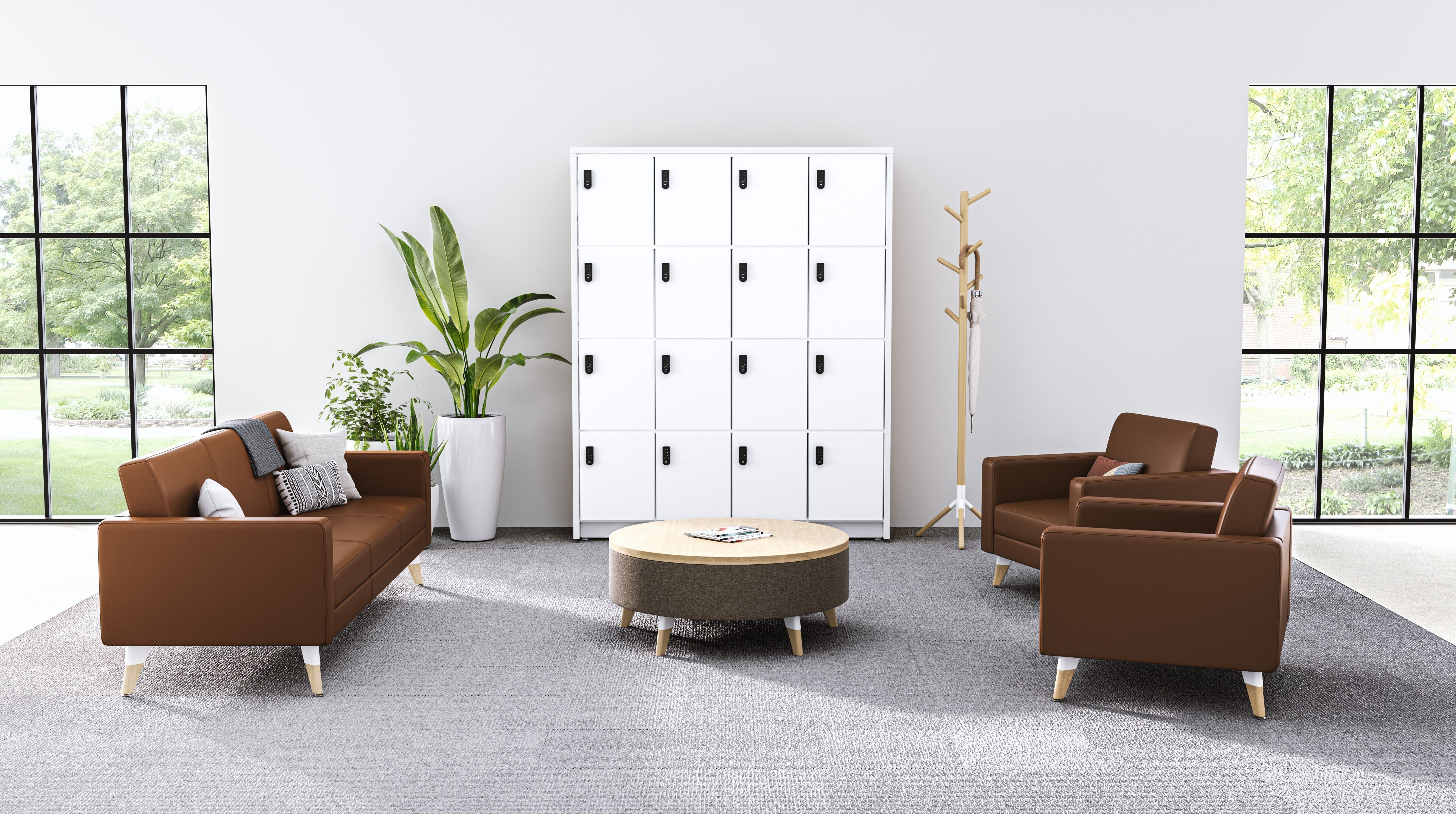 Safco 1730 Lounge Sofa - Modern Office & Home Furniture, Legs Not Included - Perfect for Living Room, Waiting Area & Reception Spaces