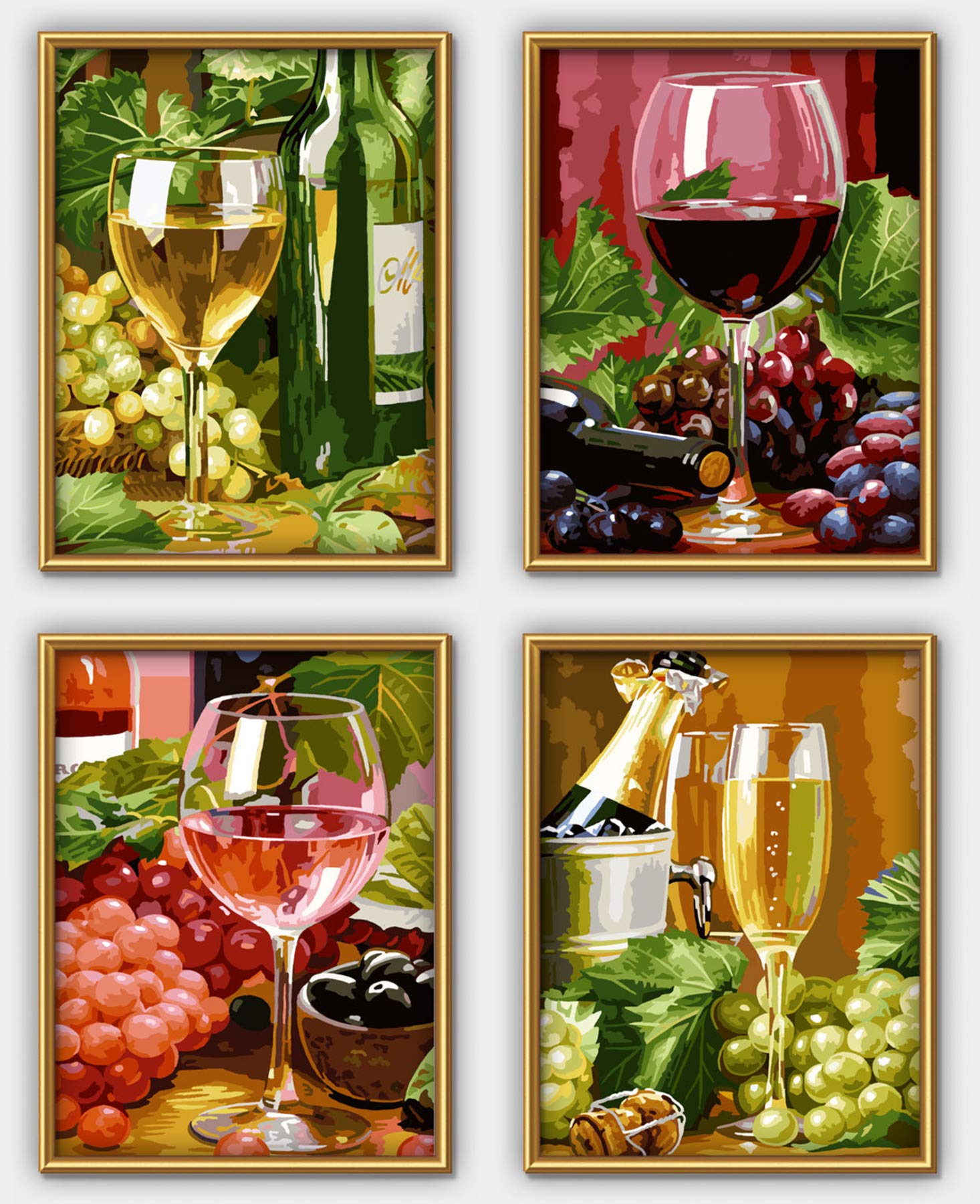 NORRIS Paint by Numbers Kit - Vino Veritas (Quattro) - DIY Wine Themed Painting for Adults - Perfect for Relaxation, Home Decor & Gift Giving
