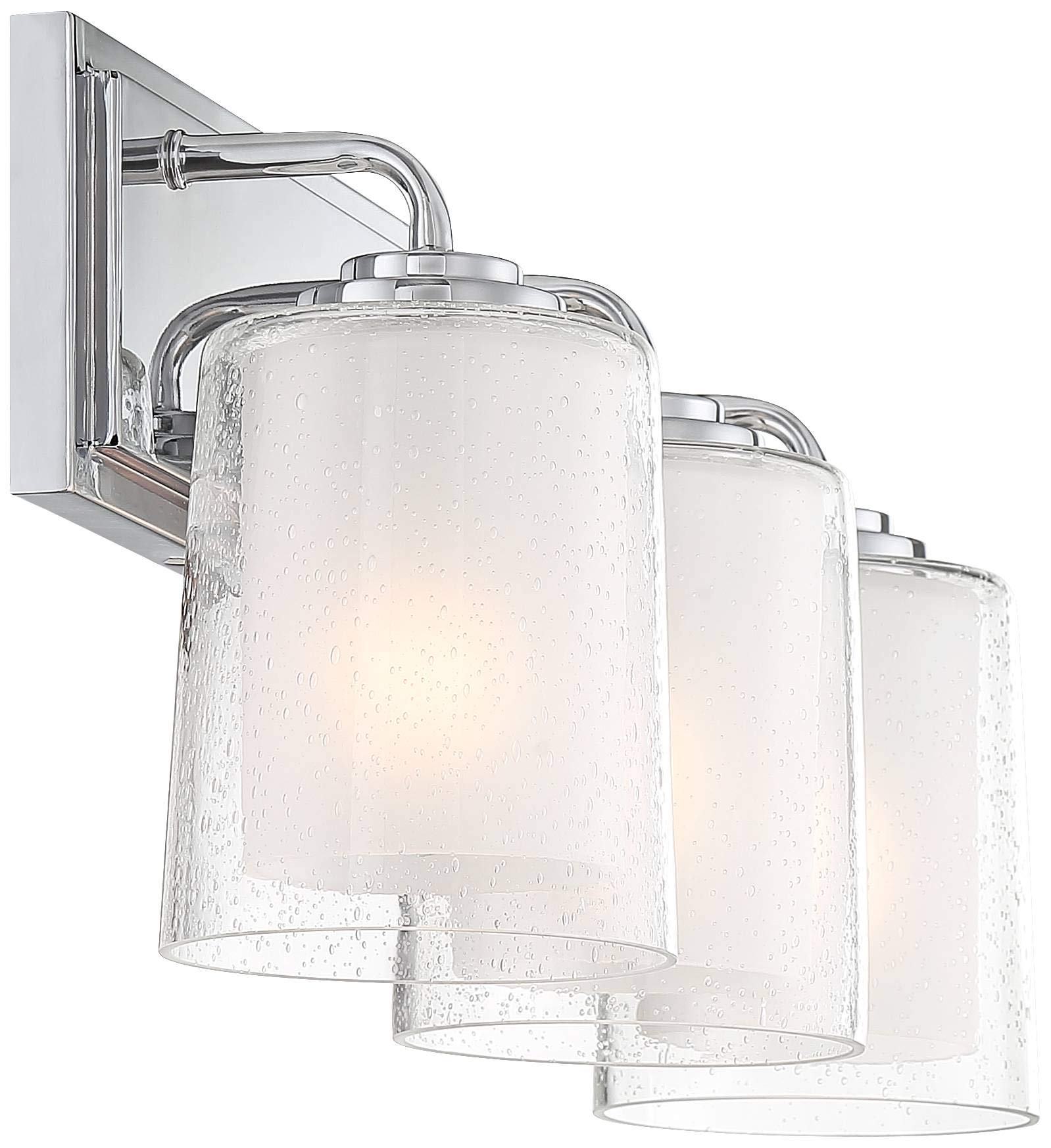 Possini Euro Mabelle Modern 3-Light Wall Sconce - Chrome Silver Finish, 22.5