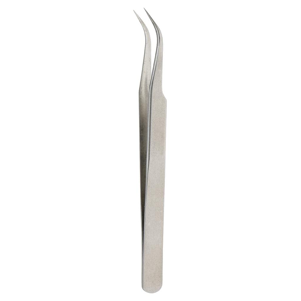 ATORSE Professional Anti-Static Stainless Steel Eyelash Extension Tweezers - Curved False Eyelash Applicator & Nail Art Tool for Precise Lash Extensions & Manicures - Perfect for Salon, Home Use & Professional Makeup Artists