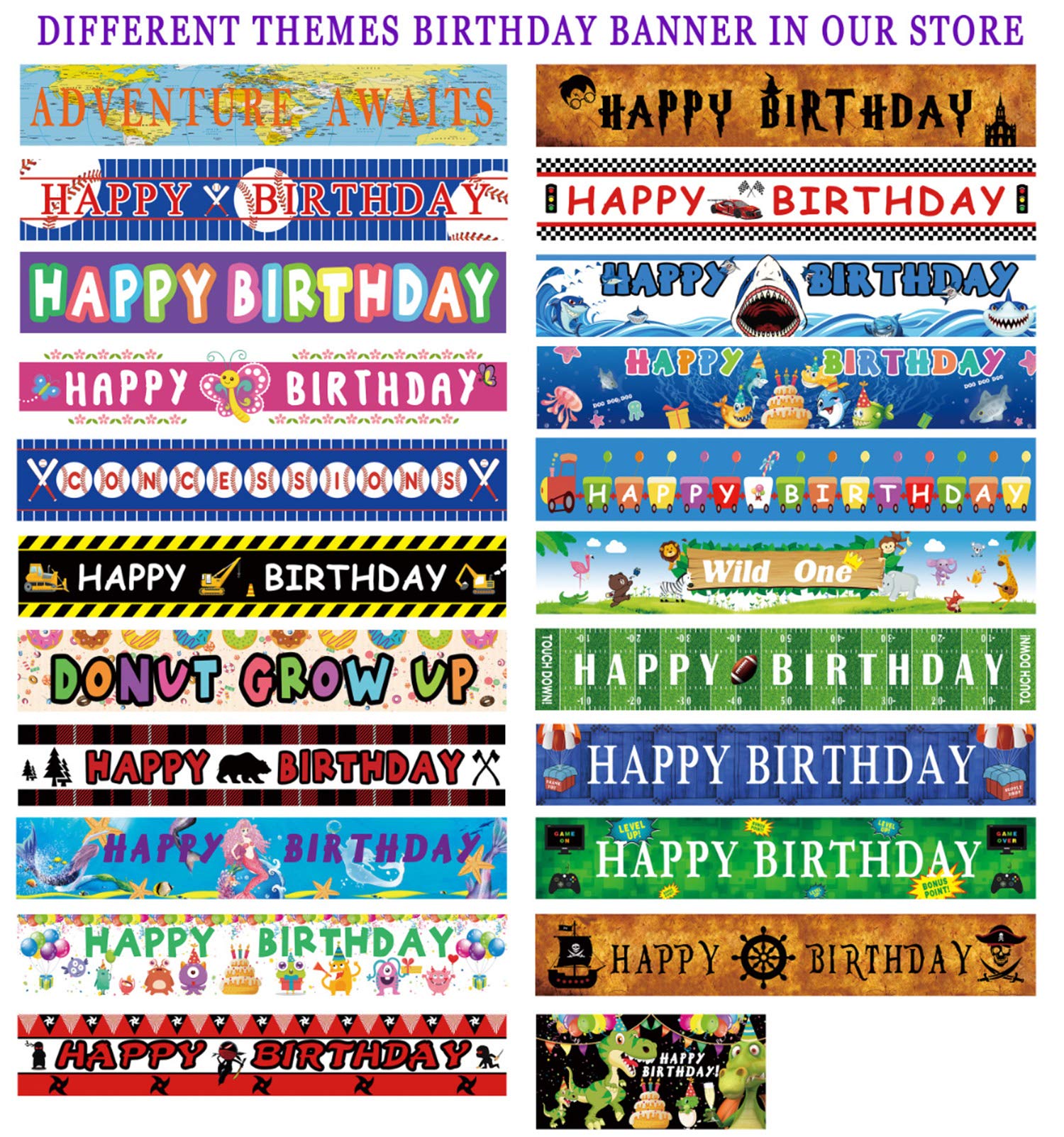 Large Video Game Happy Birthday Banner - Gaming Birthday Party Sign & Backdrop (9.8 x 1.6 ft) - Perfect for Gaming Themed Parties, Streamer Celebrations & Esports Events Decorations