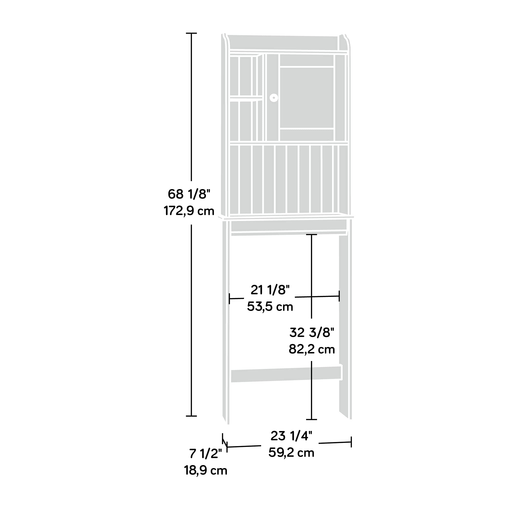 Sauder Caraway 5-Shelf Etagere Pantry Cabinet - 23.31