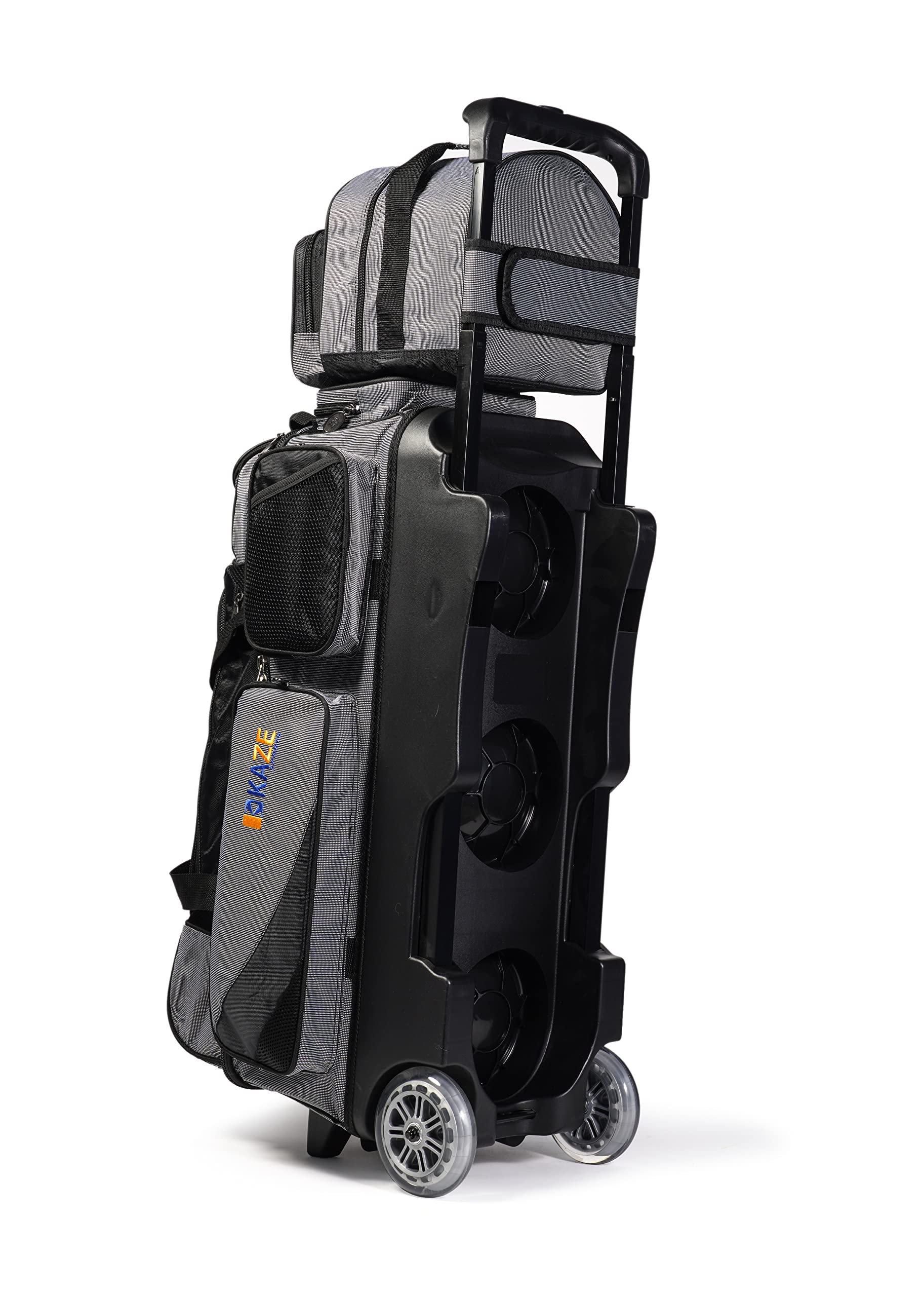 3 Ball Bowling Roller Bag with 1 Ball Color Matching Tote - Durable Bowling Accessories for League Play & Practice Sessions