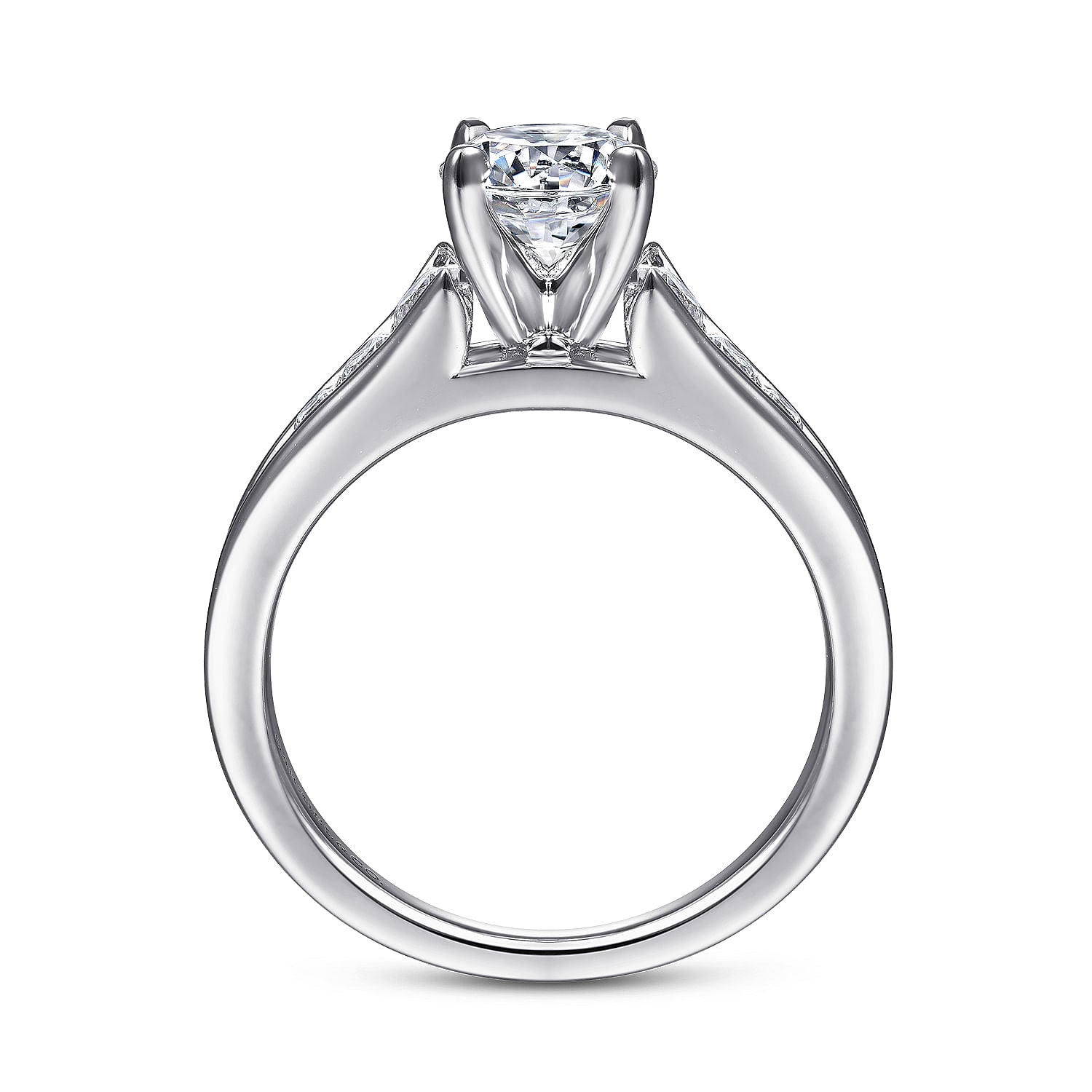 Channel Set Diamond Engagement Ring for Women - 14K White Gold Wedding Band, Perfect for Proposals, Anniversaries & Bridal Jewelry Gifts