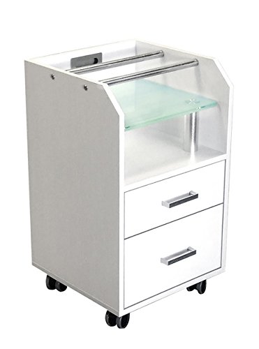 Professional Pedicure Trolley with 3 Drawers & Bottle Organizer - Mobile Nail Salon Cart for Manicure Pedicure Services, Spa & Beauty Salon Storage Solution - Perfect for Nail Technicians & Estheticians
