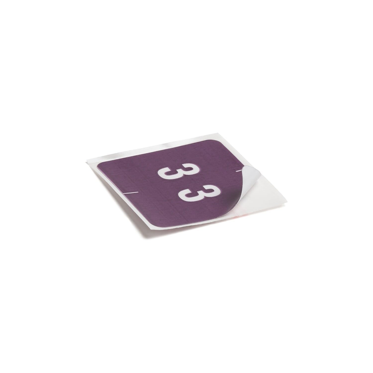 Smead 67423 Purple End Tab Labels - Number 3 for Office Filing (250/Roll)